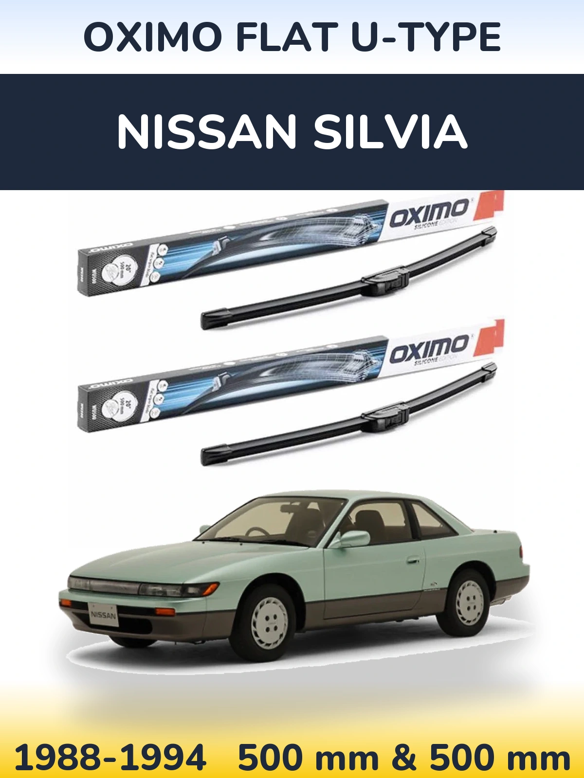 Ștergătoare Oximo Flat U-type pentru Nissan Silvia
