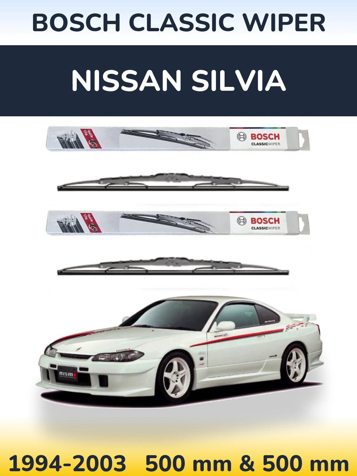 Ștergătoare BOSCH Classic Wiper pentru Nissan Silvia