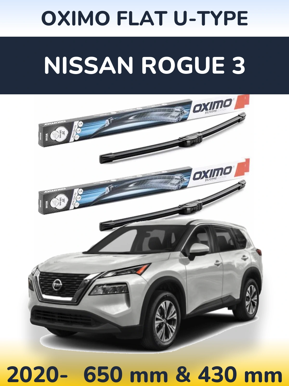 Ștergătoare Oximo Flat U-type pentru Nissan Rogue 3