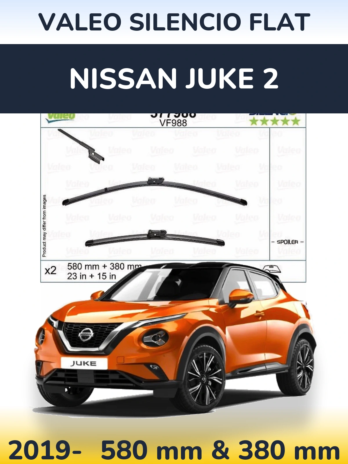 Ștergătoare Valeo Silencio Flat pentru Nissan Juke 2