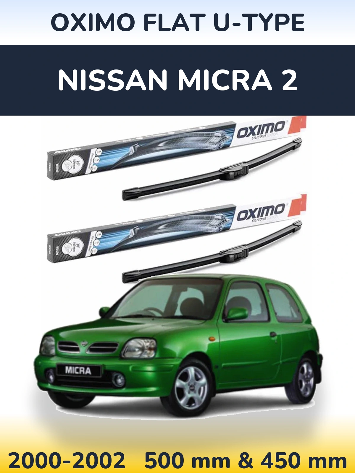 Ștergătoare Oximo Flat U-type pentru Nissan Micra 2
