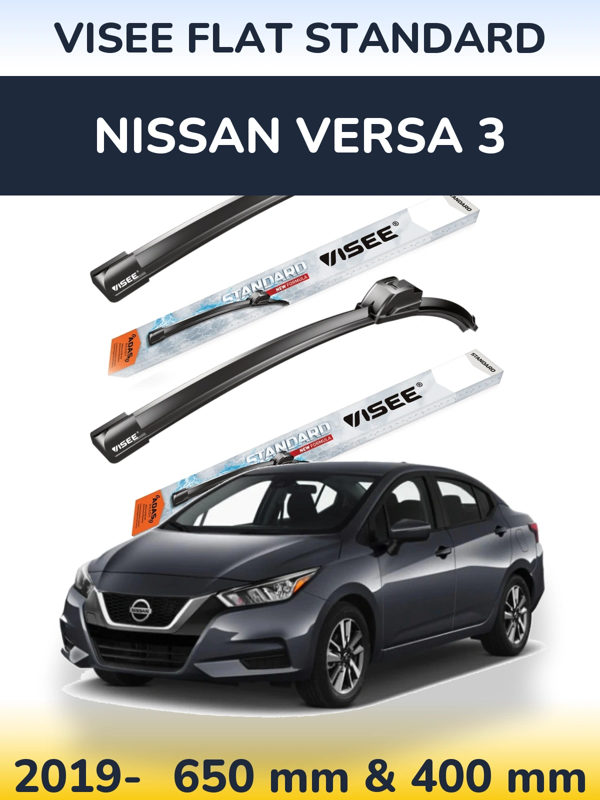 Ștergătoare VISEE FLAT STANDARD pentru Nissan Versa 3