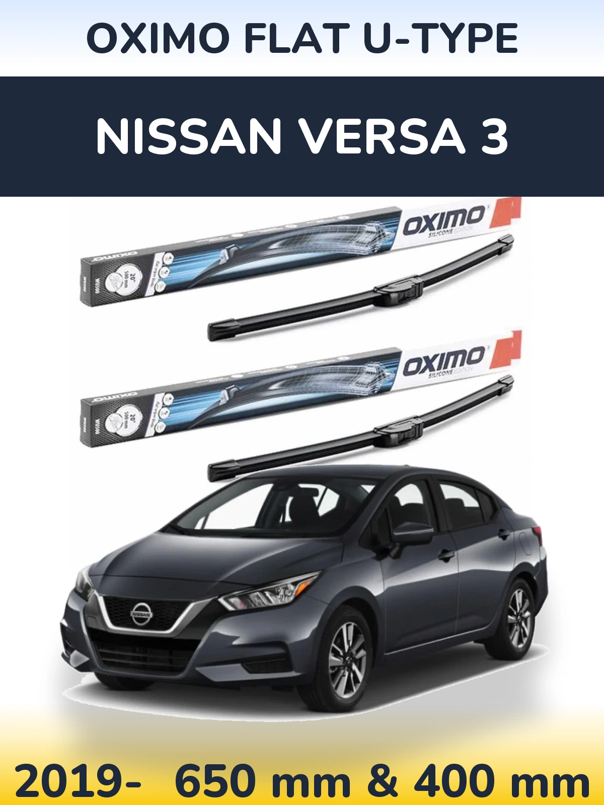 Ștergătoare Oximo Flat U-type pentru Nissan Versa 3