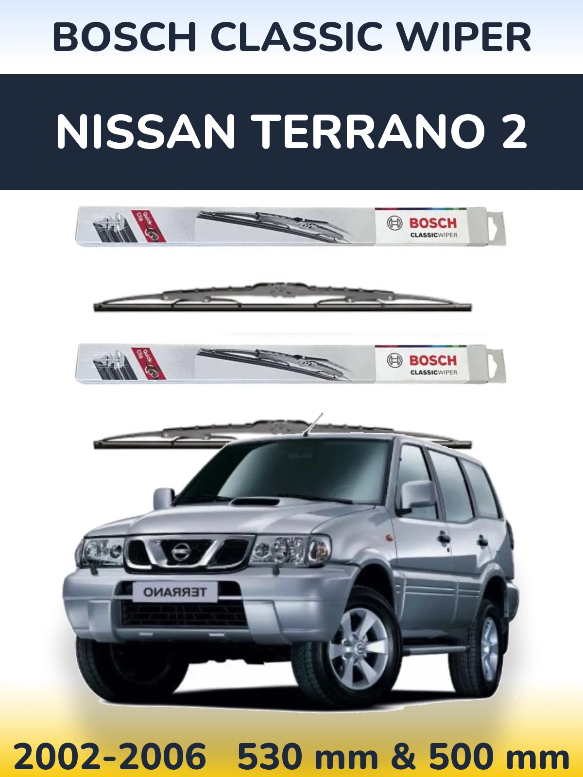 Ștergătoare BOSCH Classic Wiper pentru Nissan Terrano 2