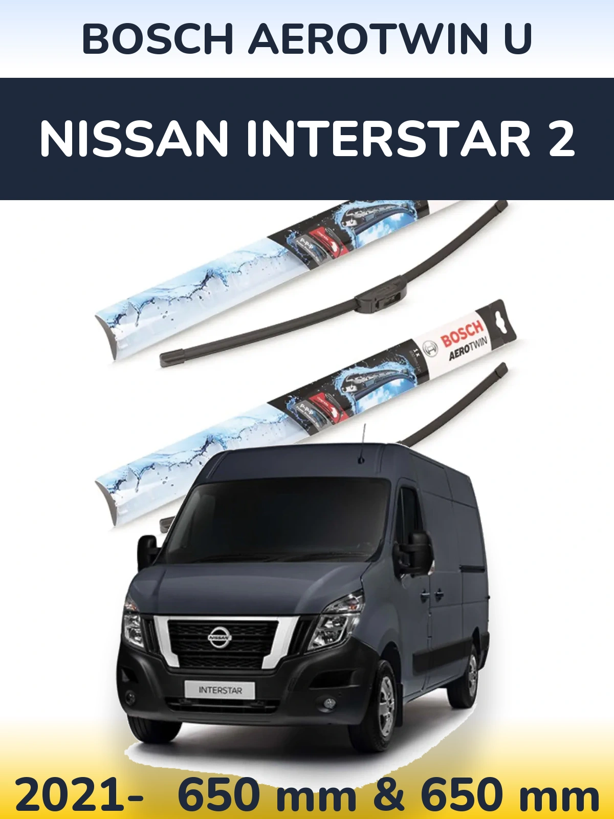 Ștergătoare BOSCH AeroTwin U pentru Nissan Interstar 2