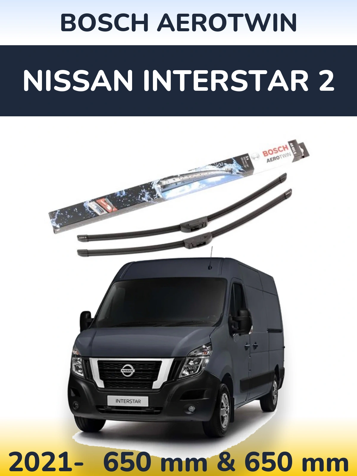 Ștergătoare BOSCH AeroTwin pentru Nissan Interstar 2