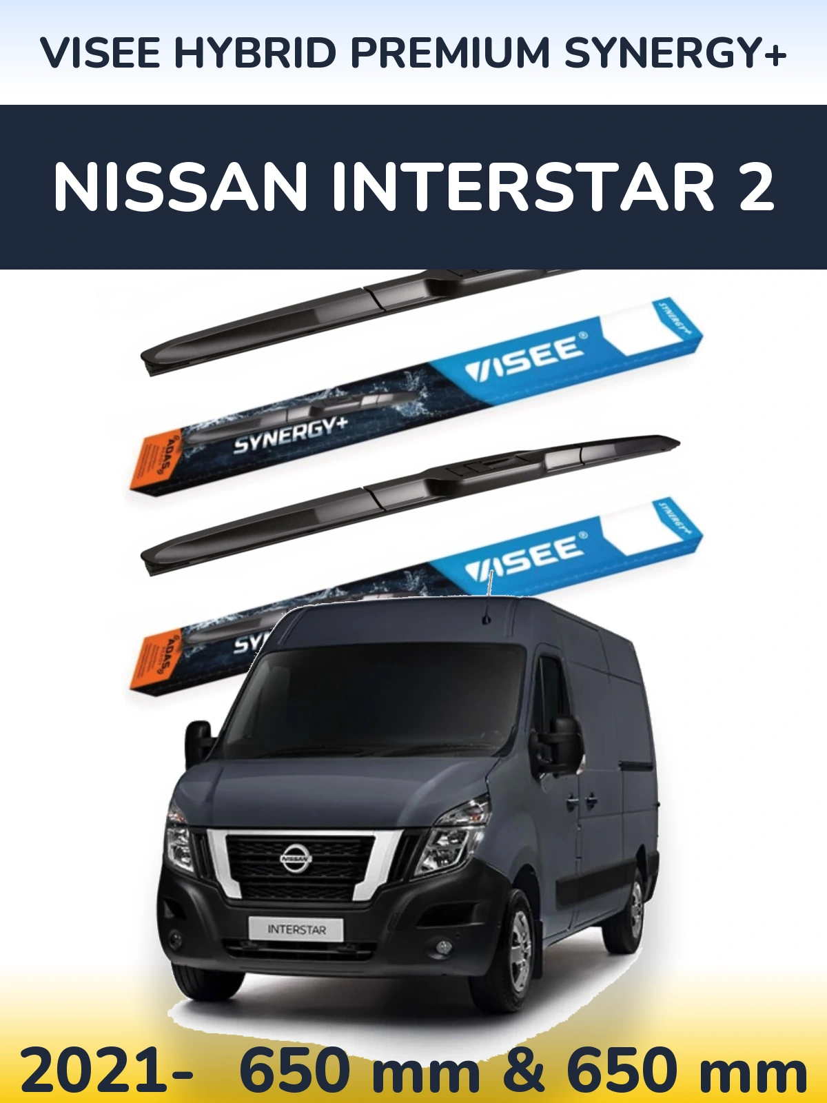 Ștergătoare VISEE HYBRID PREMIUM SYNERGY+ pentru Nissan Interstar 2