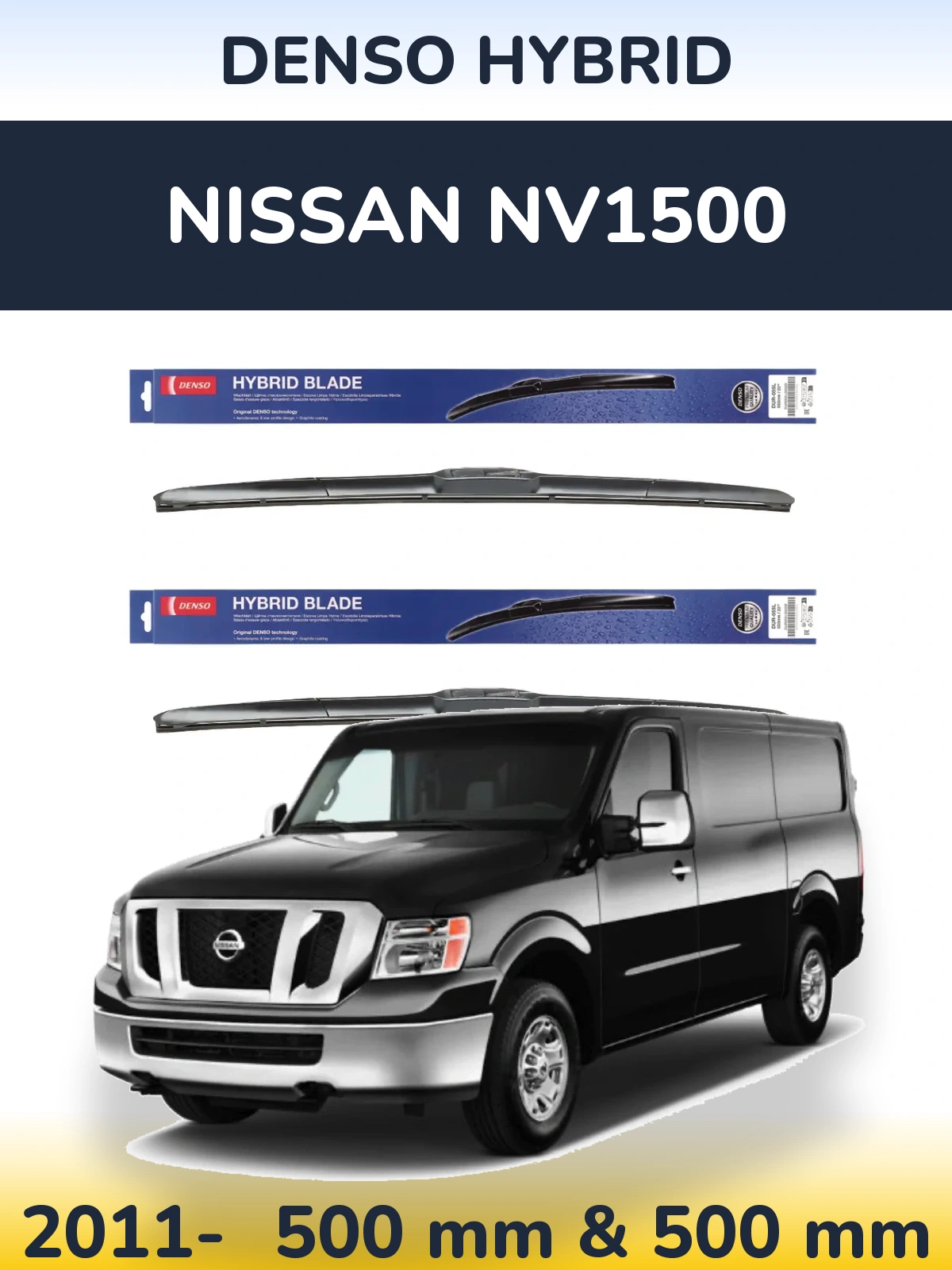 Ștergătoare Denso Hybrid pentru Nissan NV1500