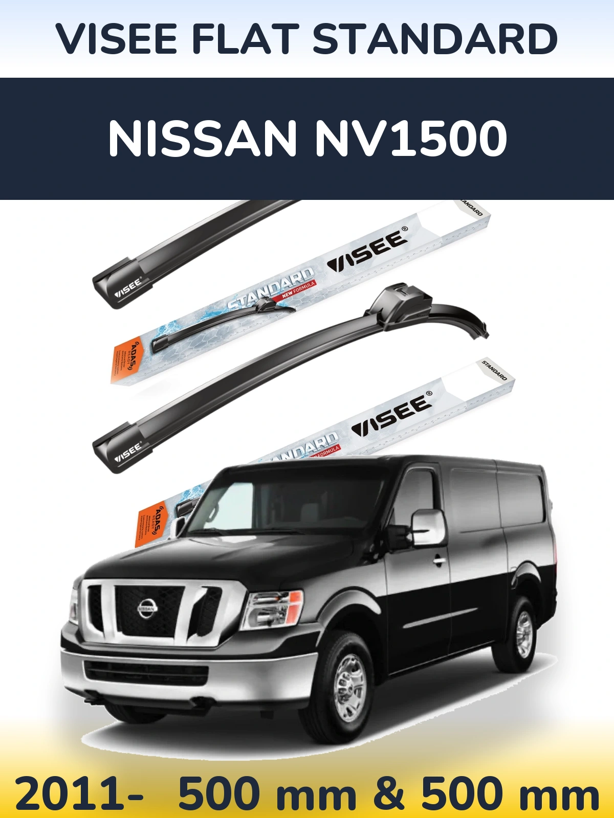 Ștergătoare VISEE FLAT STANDARD pentru Nissan NV1500