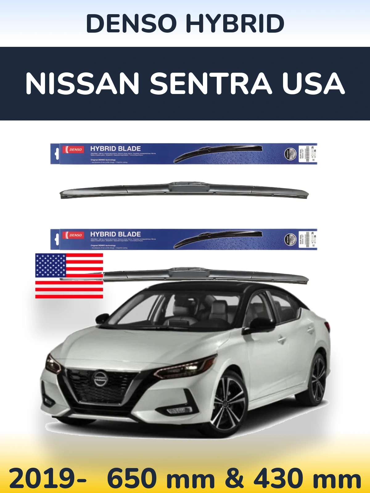 Ștergătoare Denso Hybrid pentru Nissan Sentra USA