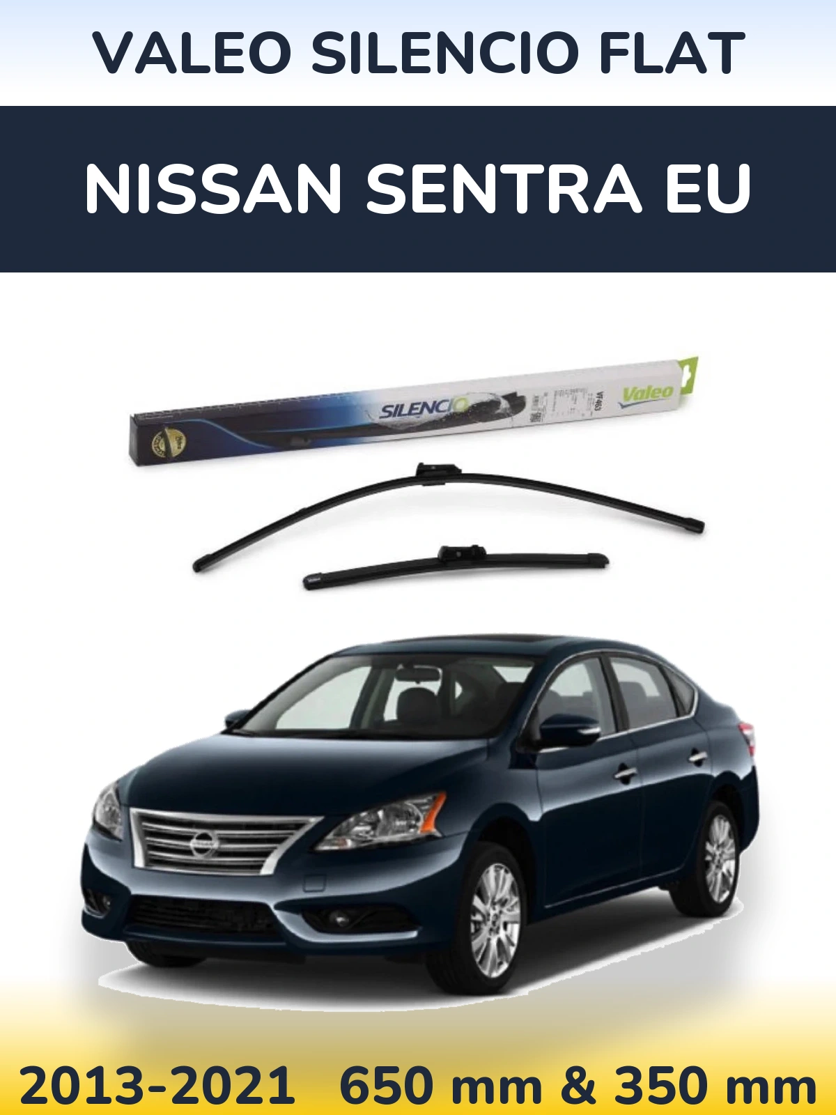 Ștergătoare Valeo Silencio Flat pentru Nissan Sentra EU