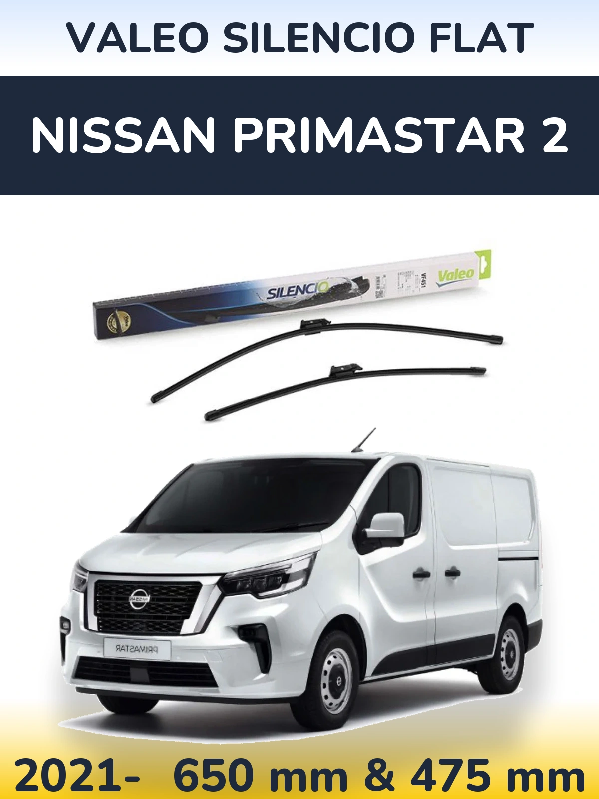 Ștergătoare Valeo Silencio Flat pentru Nissan Primastar 2