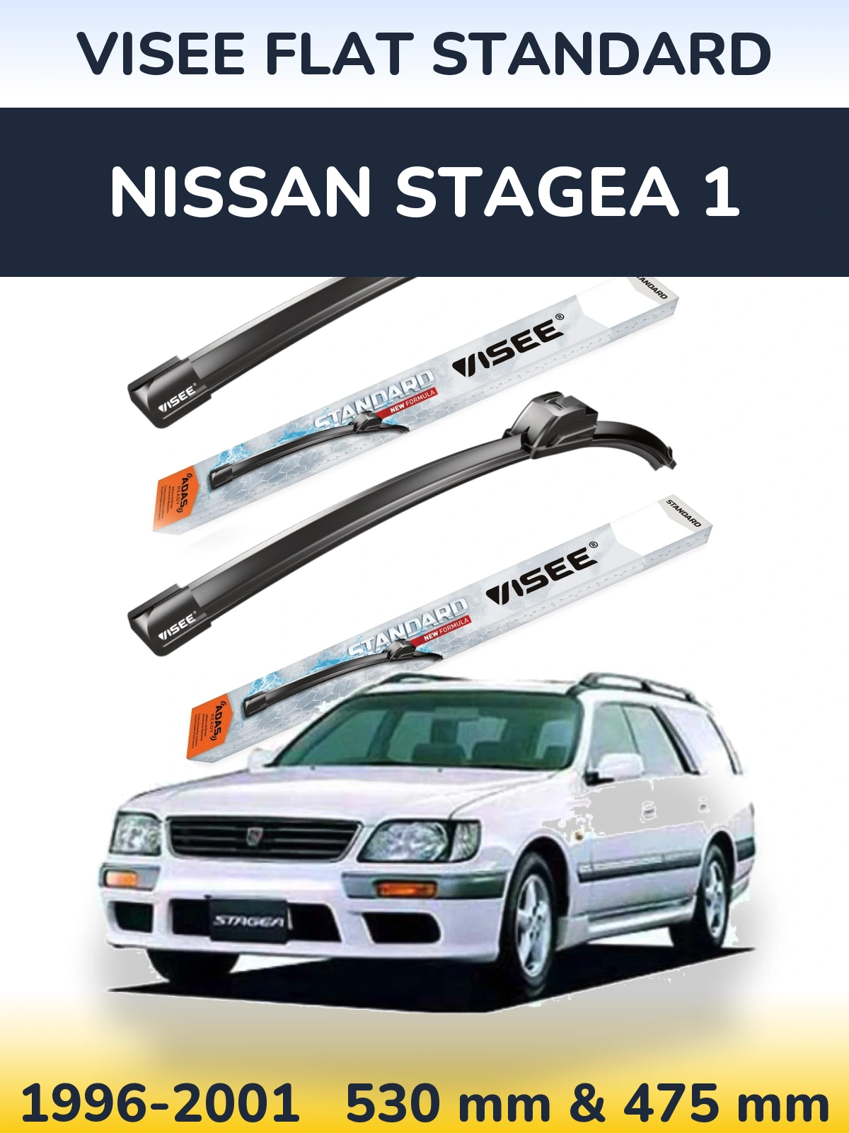 Ștergătoare VISEE FLAT STANDARD pentru Nissan Stagea 1