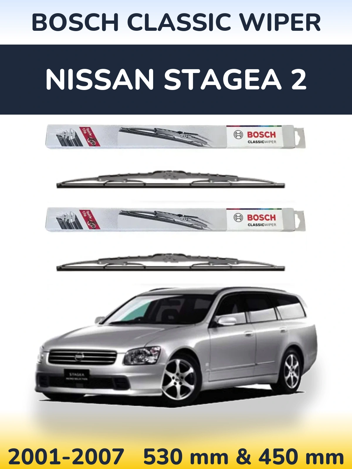 Ștergătoare BOSCH Classic Wiper pentru Nissan Stagea 2