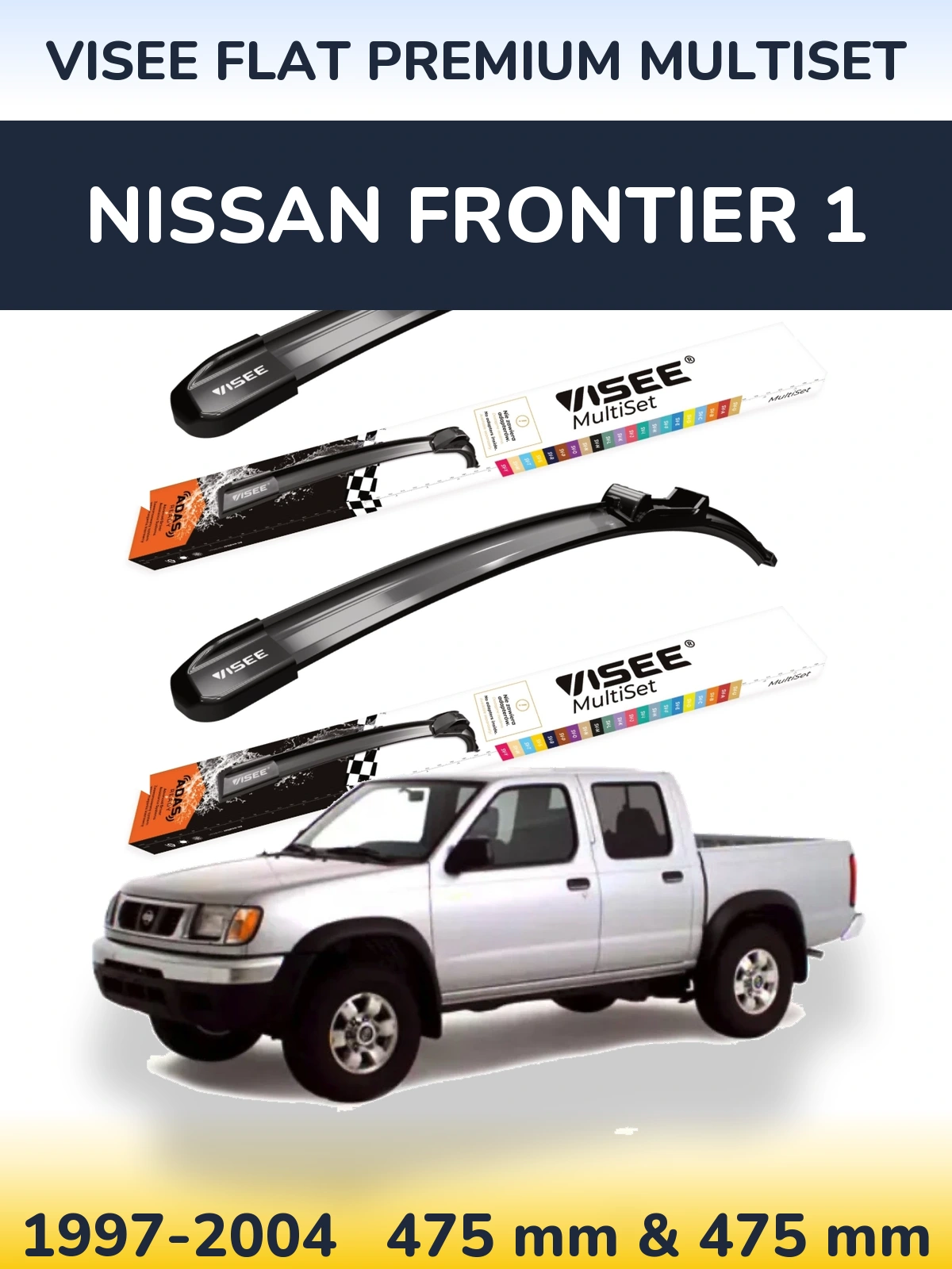 Ștergătoare VISEE FLAT PREMIUM MultiSet pentru Nissan Frontier 1