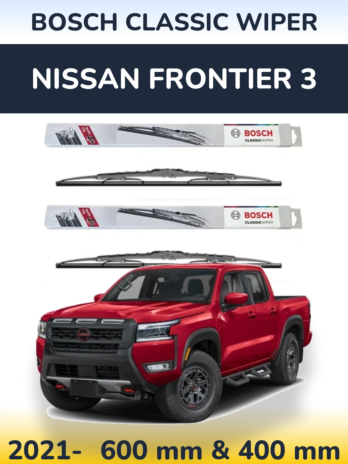 Ștergătoare BOSCH Classic Wiper pentru Nissan Frontier 3