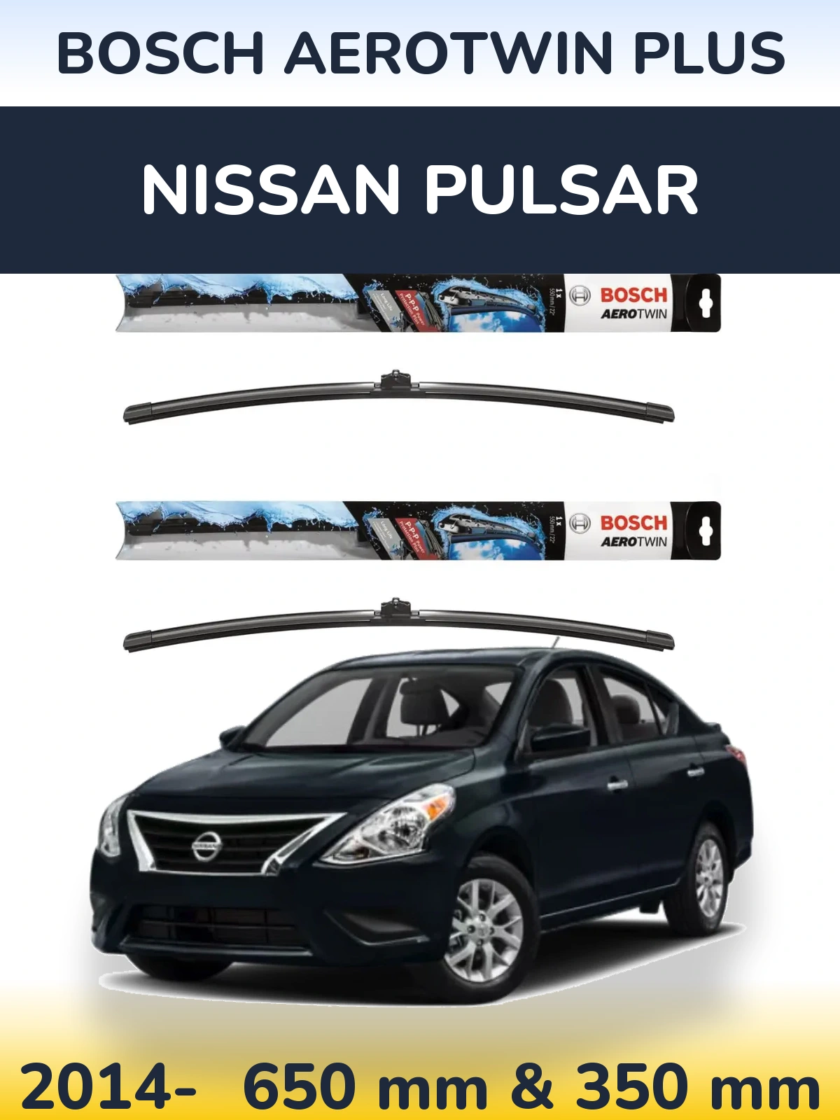 Ștergătoare BOSCH AeroTwin Plus pentru Nissan Pulsar