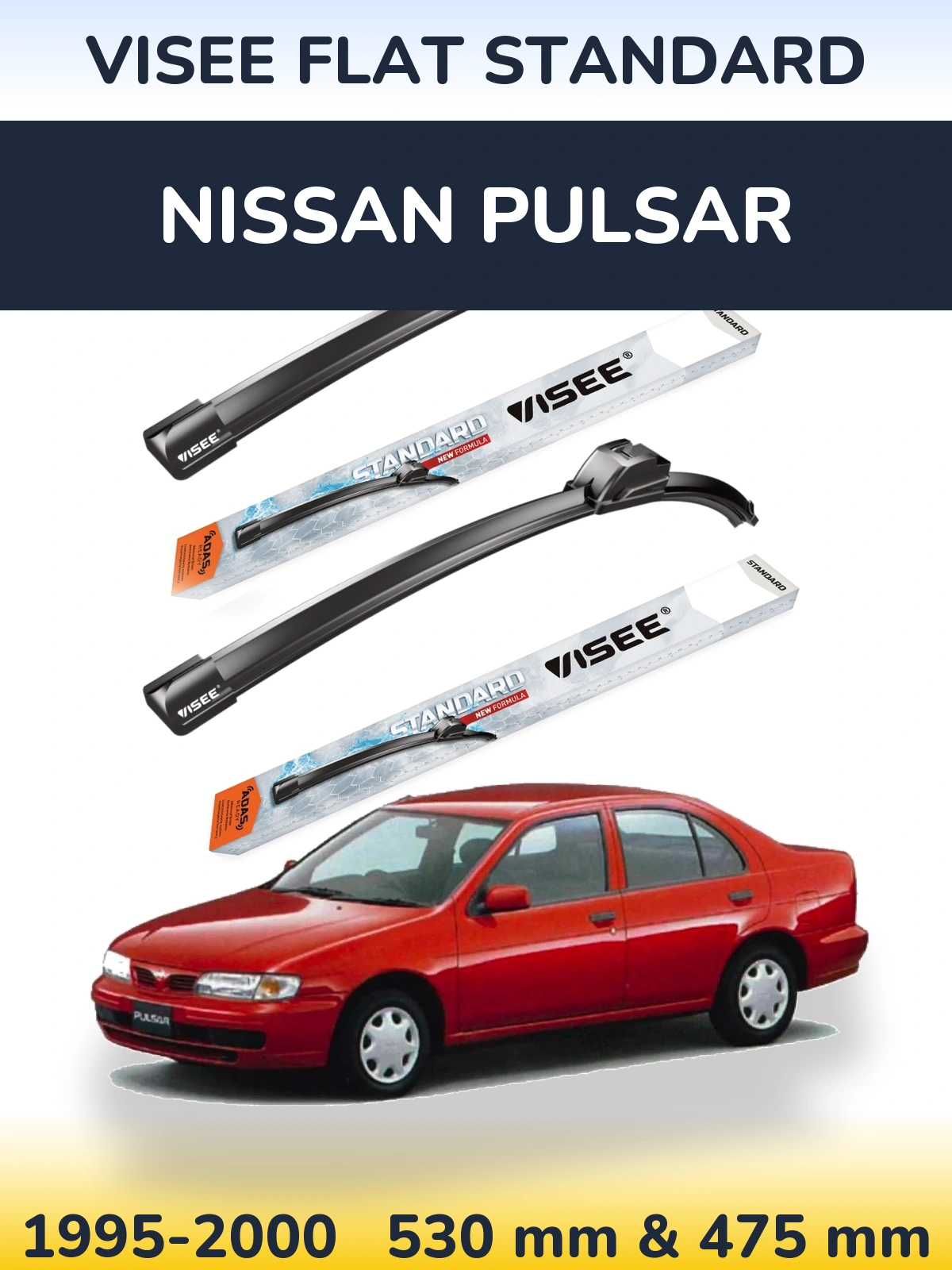 Ștergătoare VISEE FLAT STANDARD pentru Nissan Pulsar