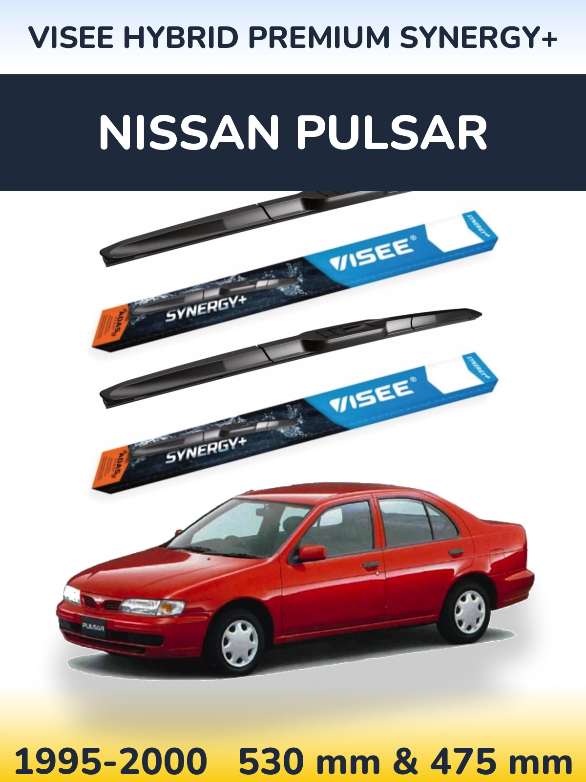 Ștergătoare VISEE HYBRID PREMIUM SYNERGY+ pentru Nissan Pulsar
