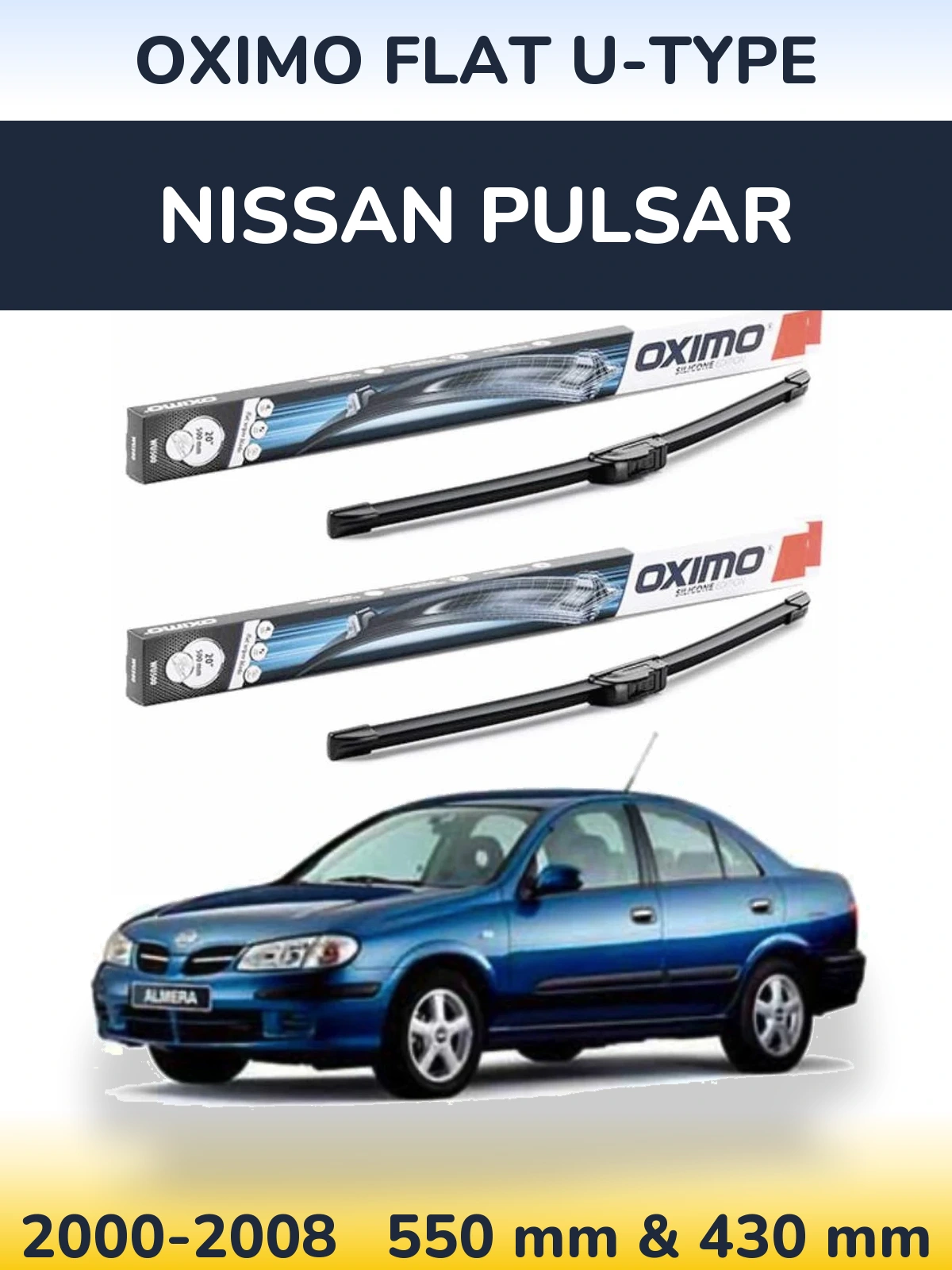 Ștergătoare Oximo Flat U-type pentru Nissan Pulsar