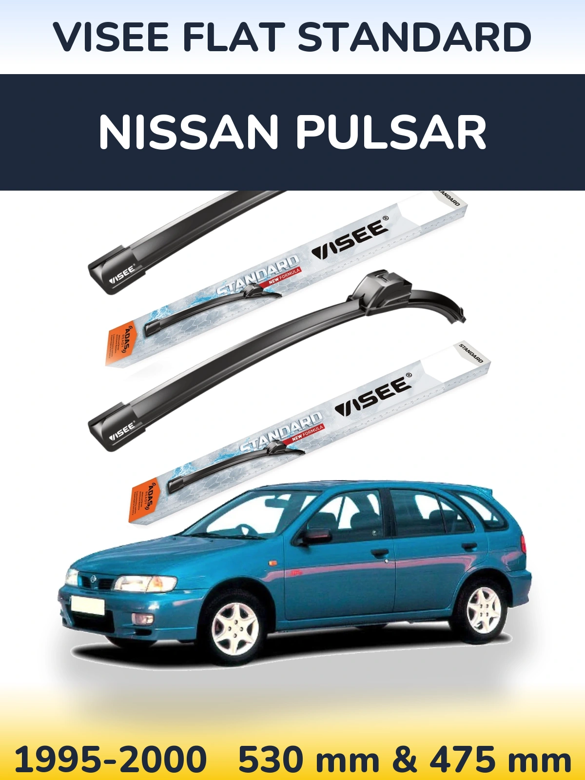 Ștergătoare VISEE FLAT STANDARD pentru Nissan Pulsar