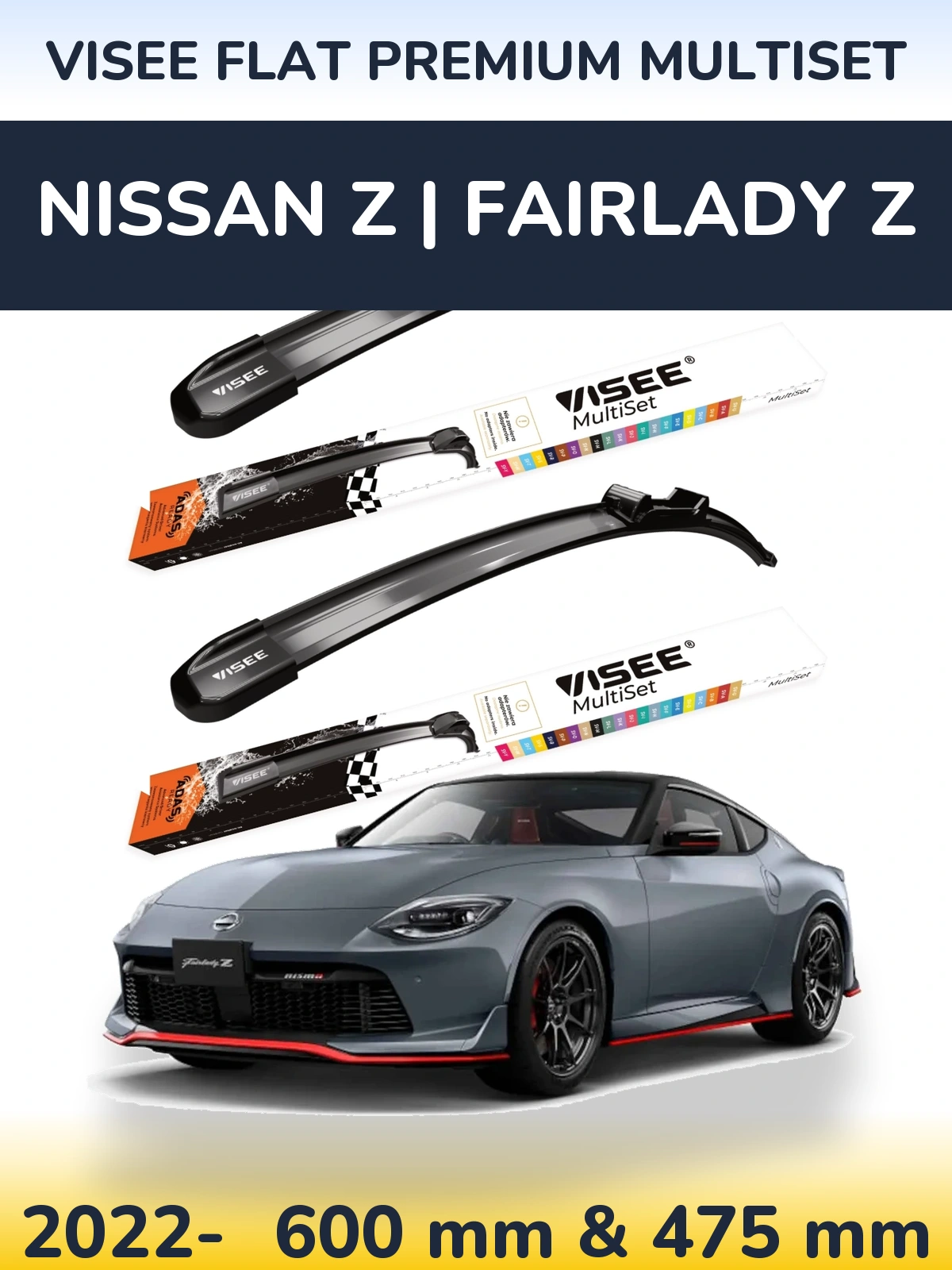 Ștergătoare VISEE FLAT PREMIUM MultiSet pentru Nissan Z | Fairlady Z