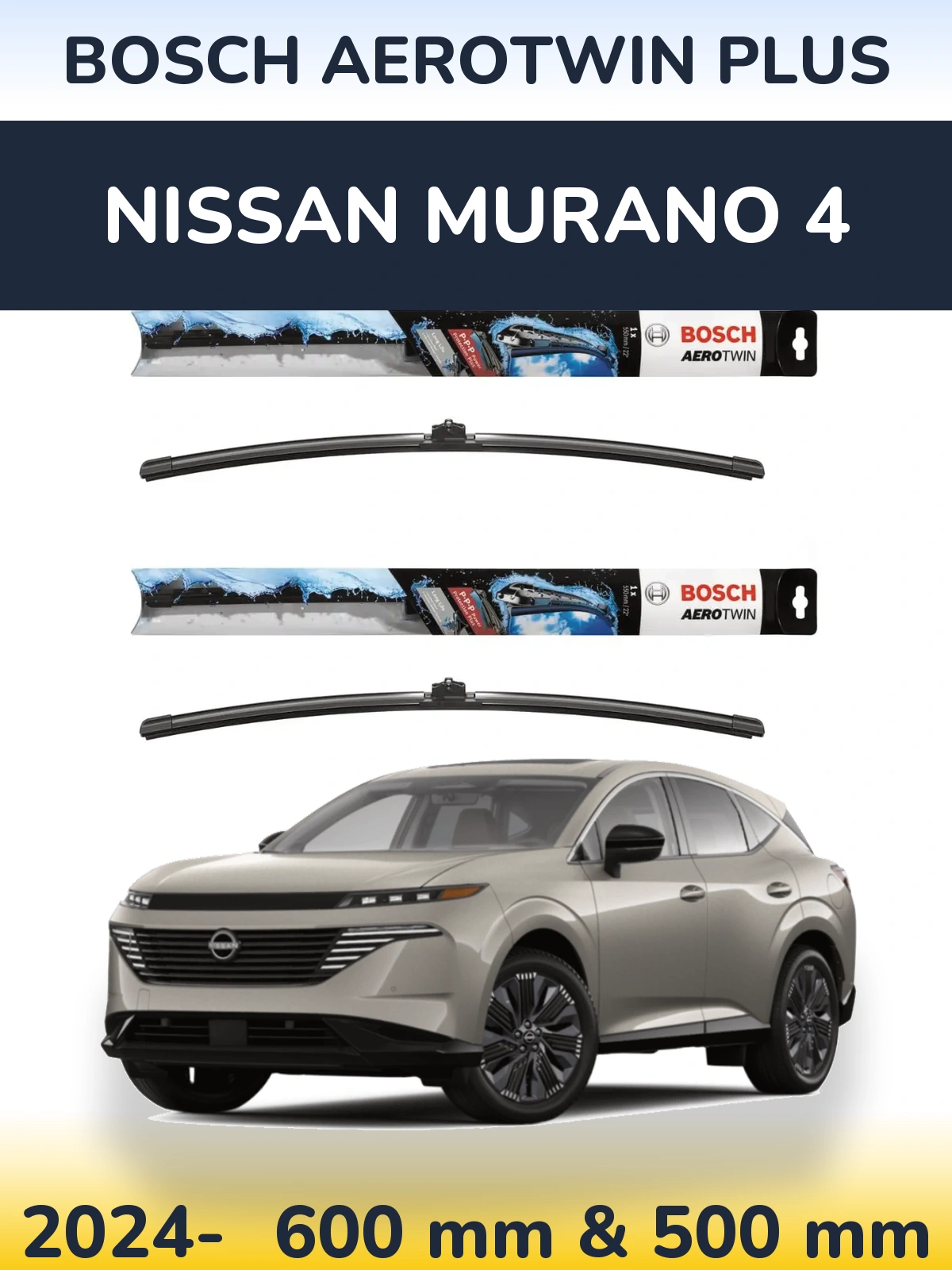 Ștergătoare BOSCH AeroTwin Plus pentru Nissan Murano 4