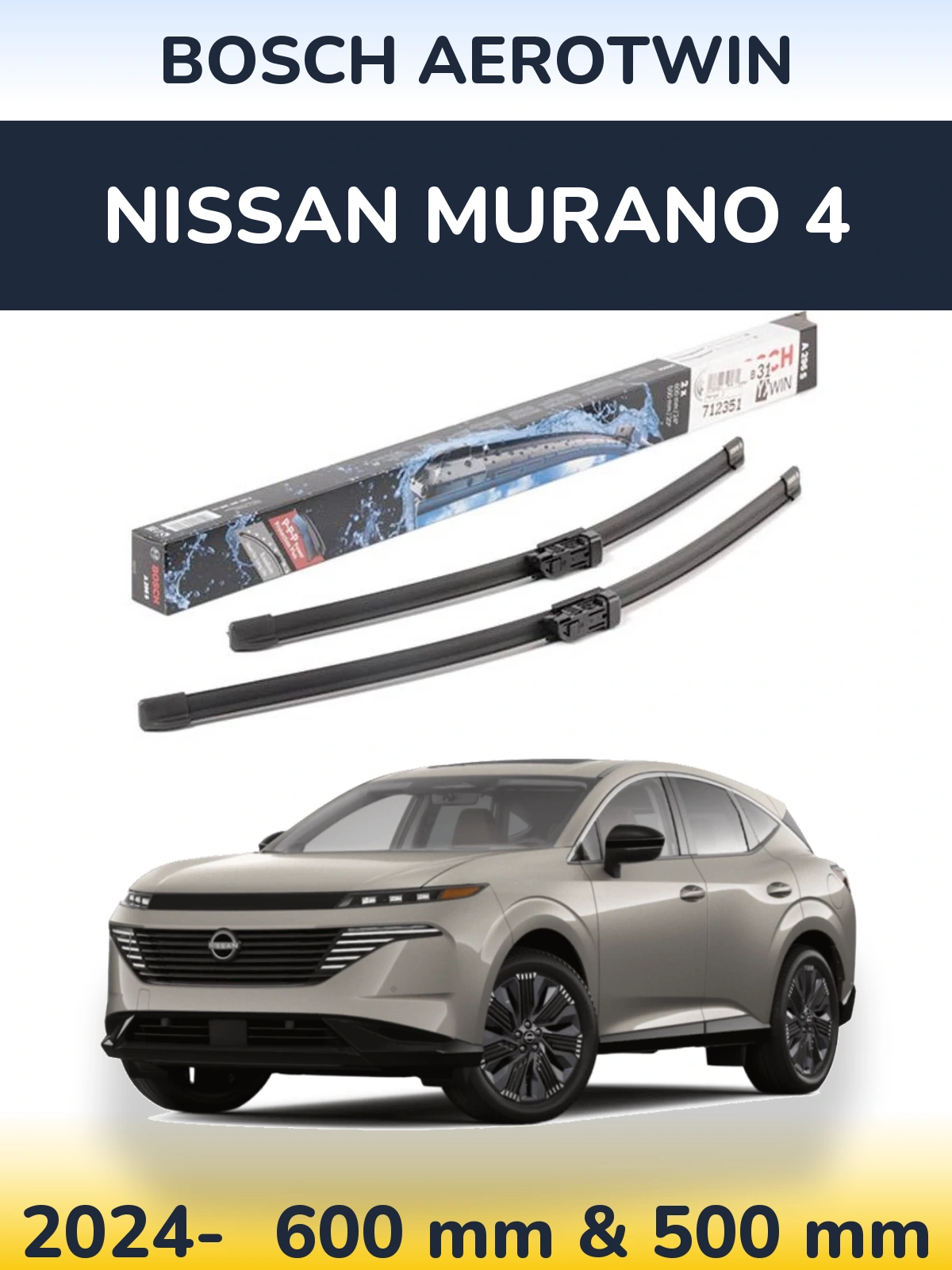 Ștergătoare BOSCH AeroTwin pentru Nissan Murano 4