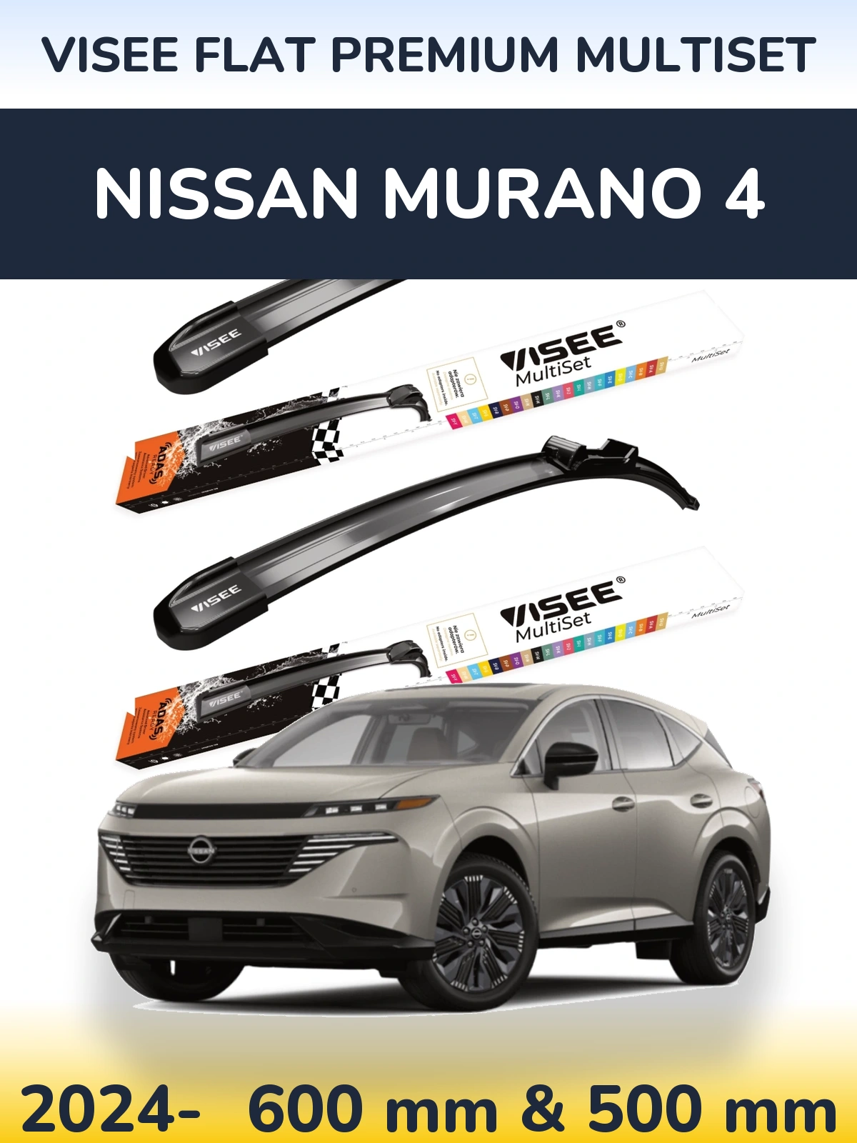 Ștergătoare VISEE FLAT PREMIUM MultiSet pentru Nissan Murano 4