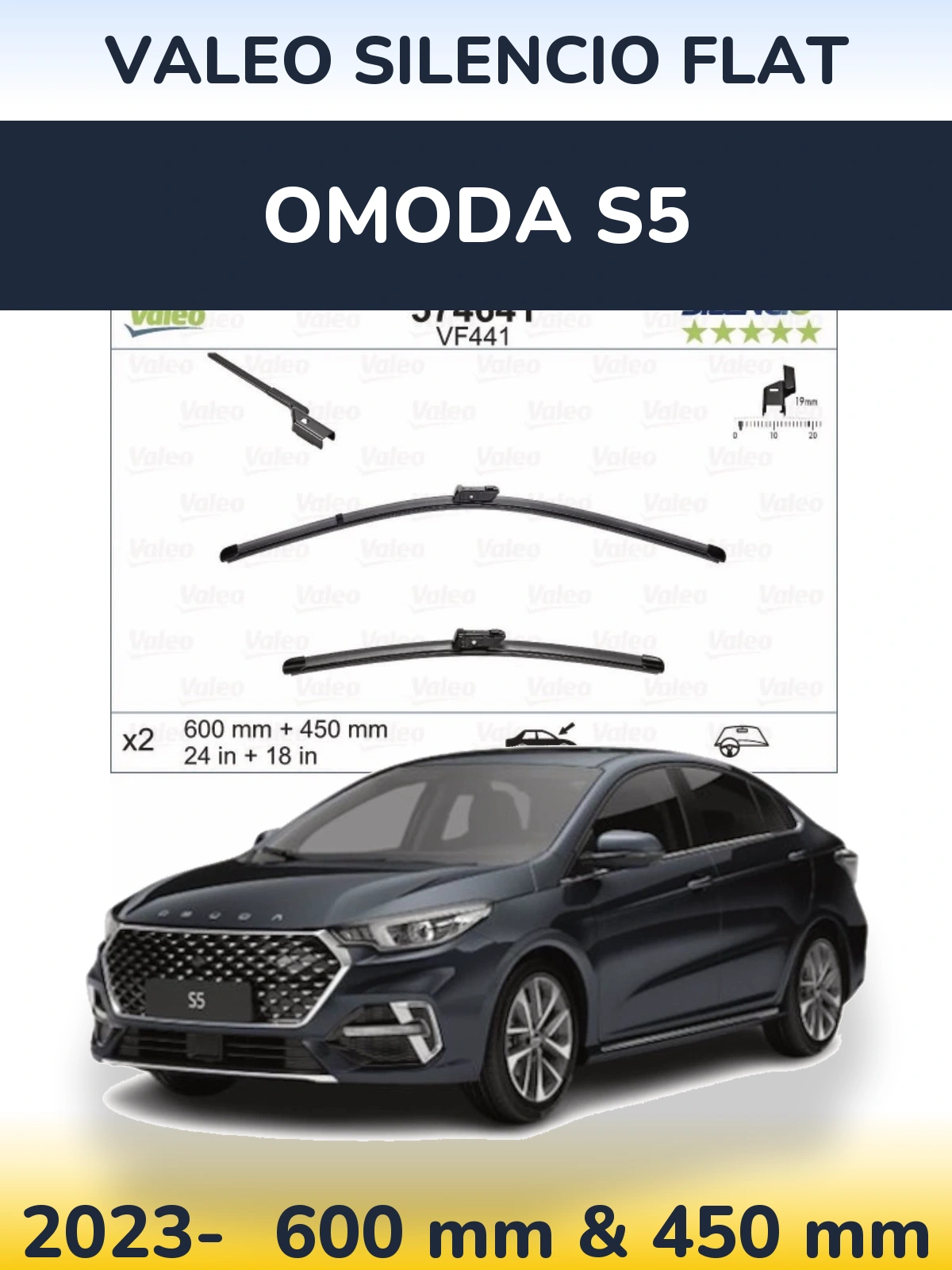 Ștergătoare Valeo Silencio Flat pentru Omoda S5