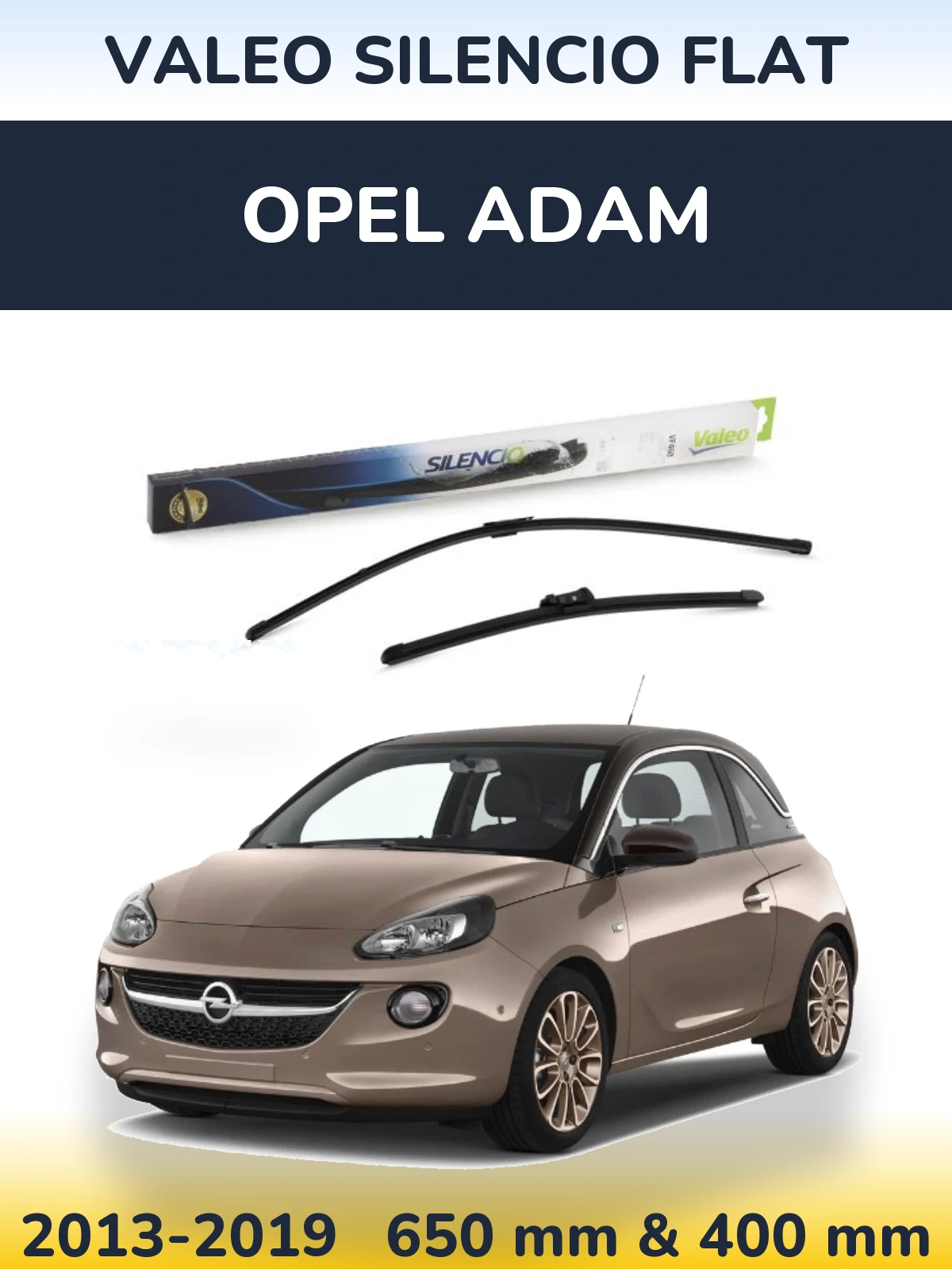 Ștergătoare Valeo Silencio Flat pentru Opel Adam
