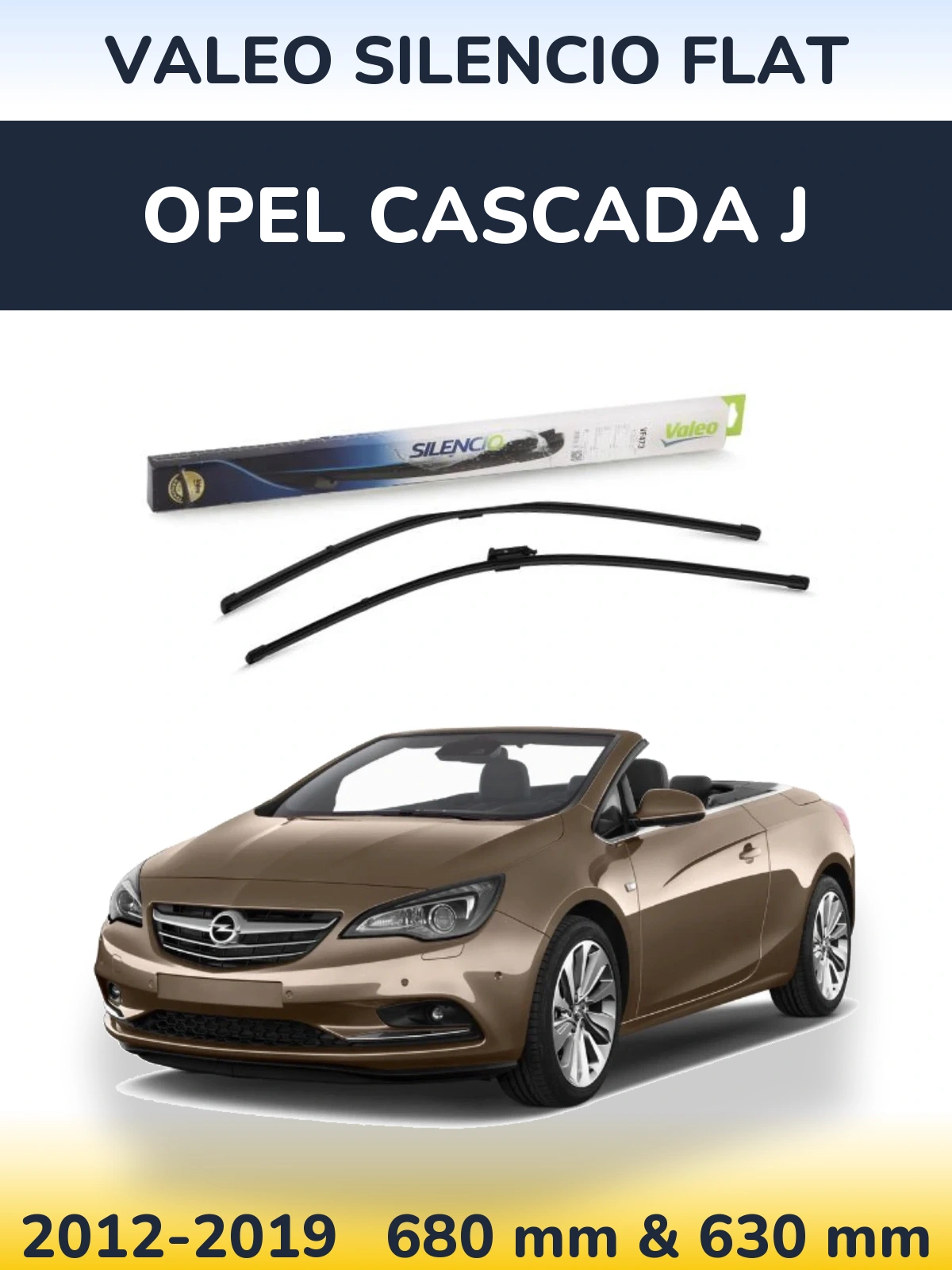 Ștergătoare Valeo Silencio Flat pentru Opel Cascada J