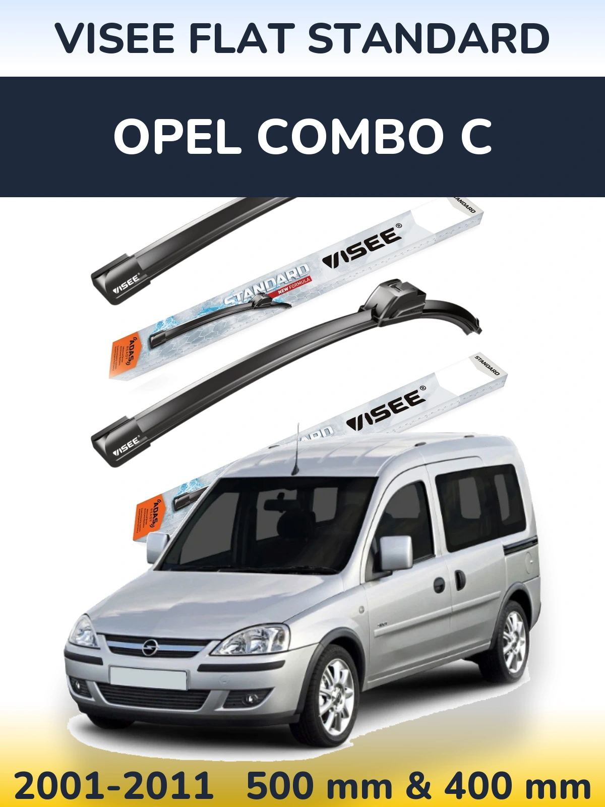 Ștergătoare VISEE FLAT STANDARD pentru Opel Combo C