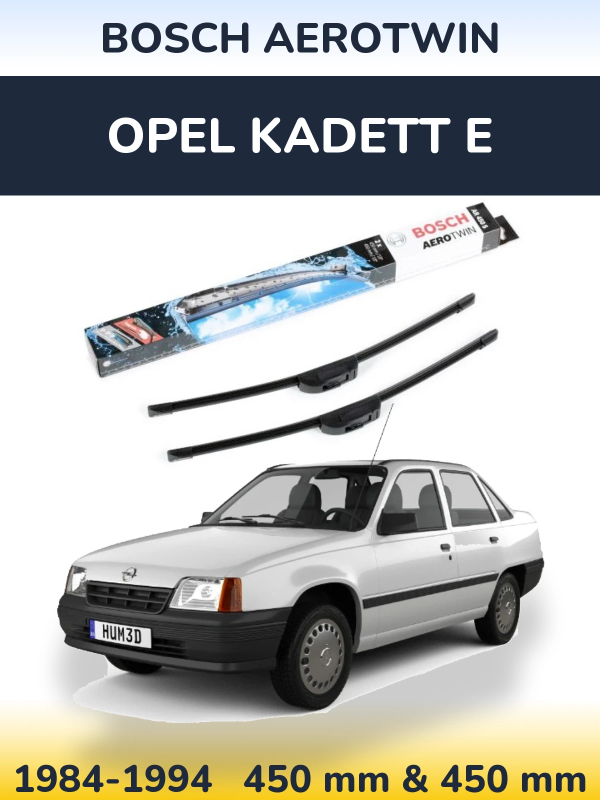 Ștergătoare BOSCH AeroTwin pentru Opel Kadett E