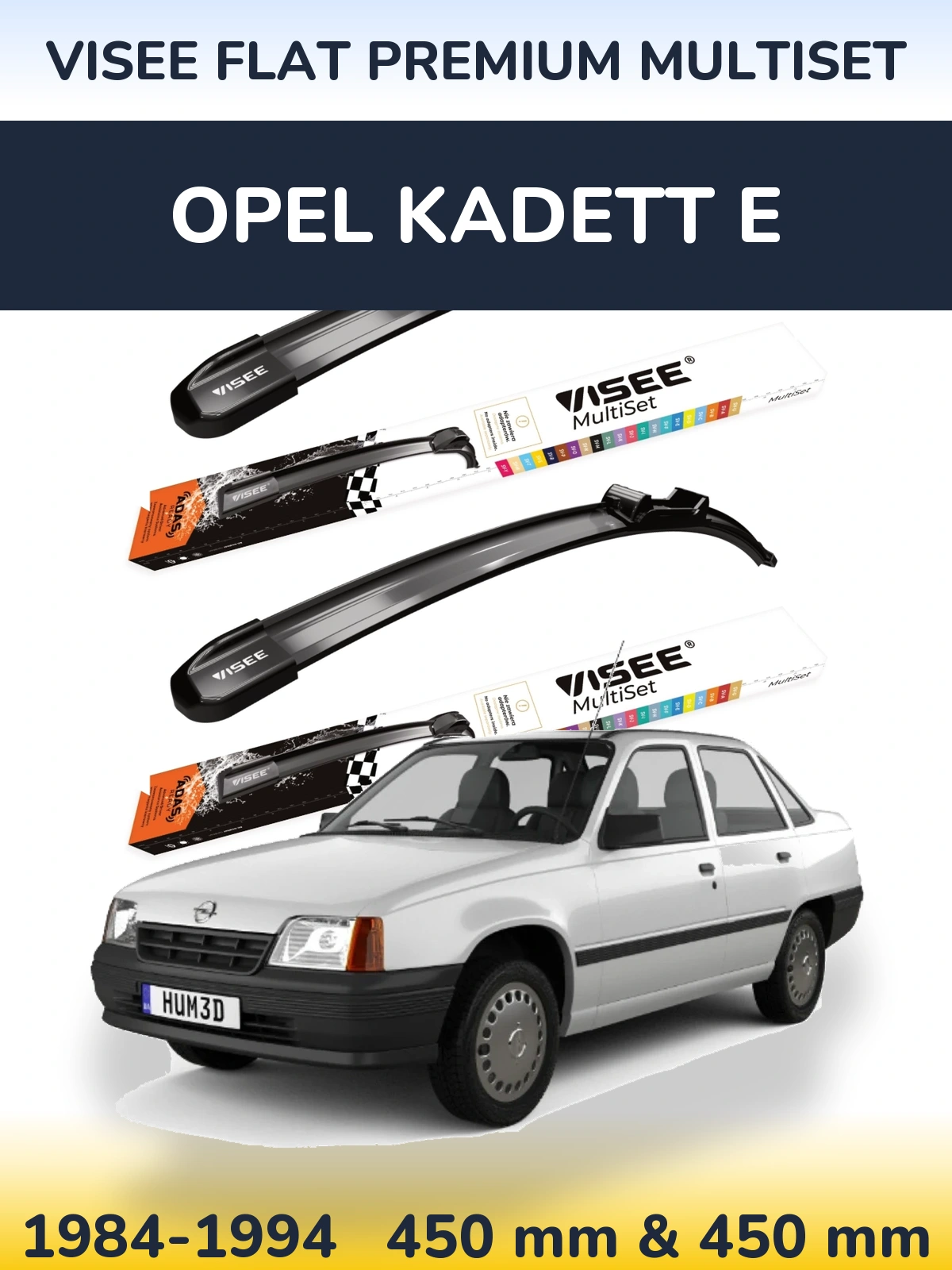 Ștergătoare VISEE FLAT PREMIUM MultiSet pentru Opel Kadett E