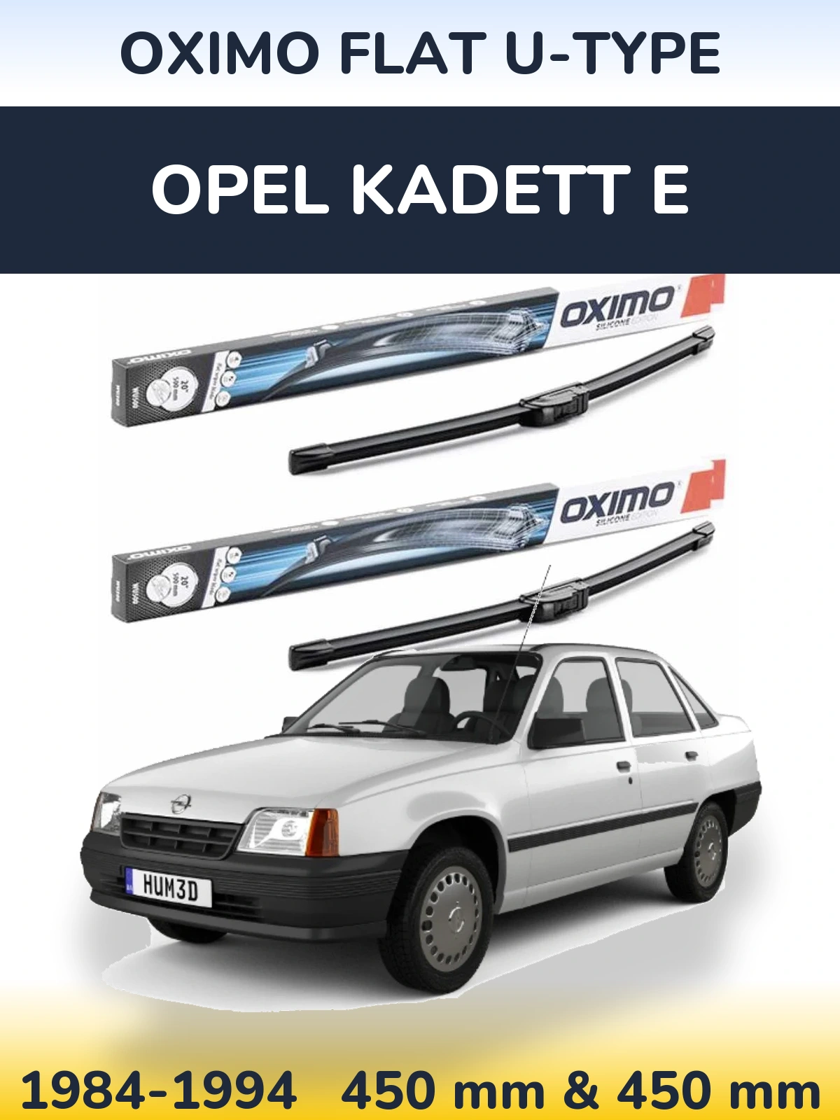 Ștergătoare Oximo Flat U-type pentru Opel Kadett E