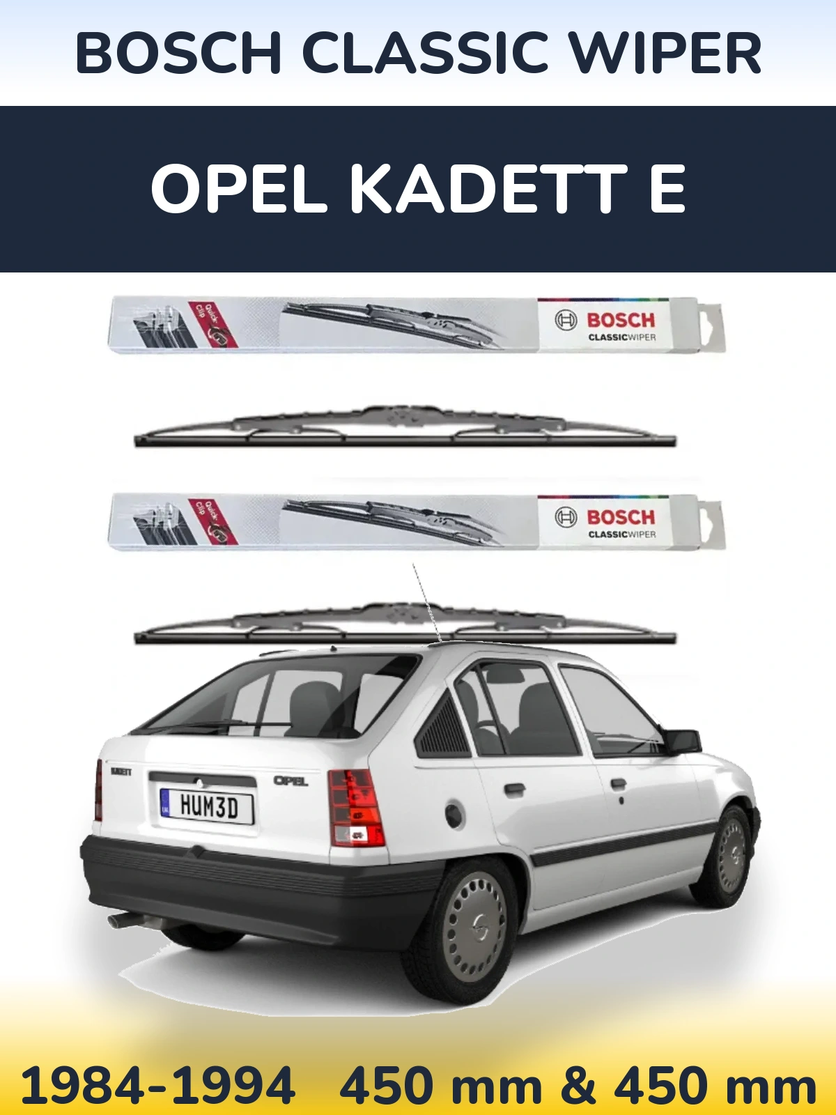 Ștergătoare BOSCH Classic Wiper pentru Opel Kadett E