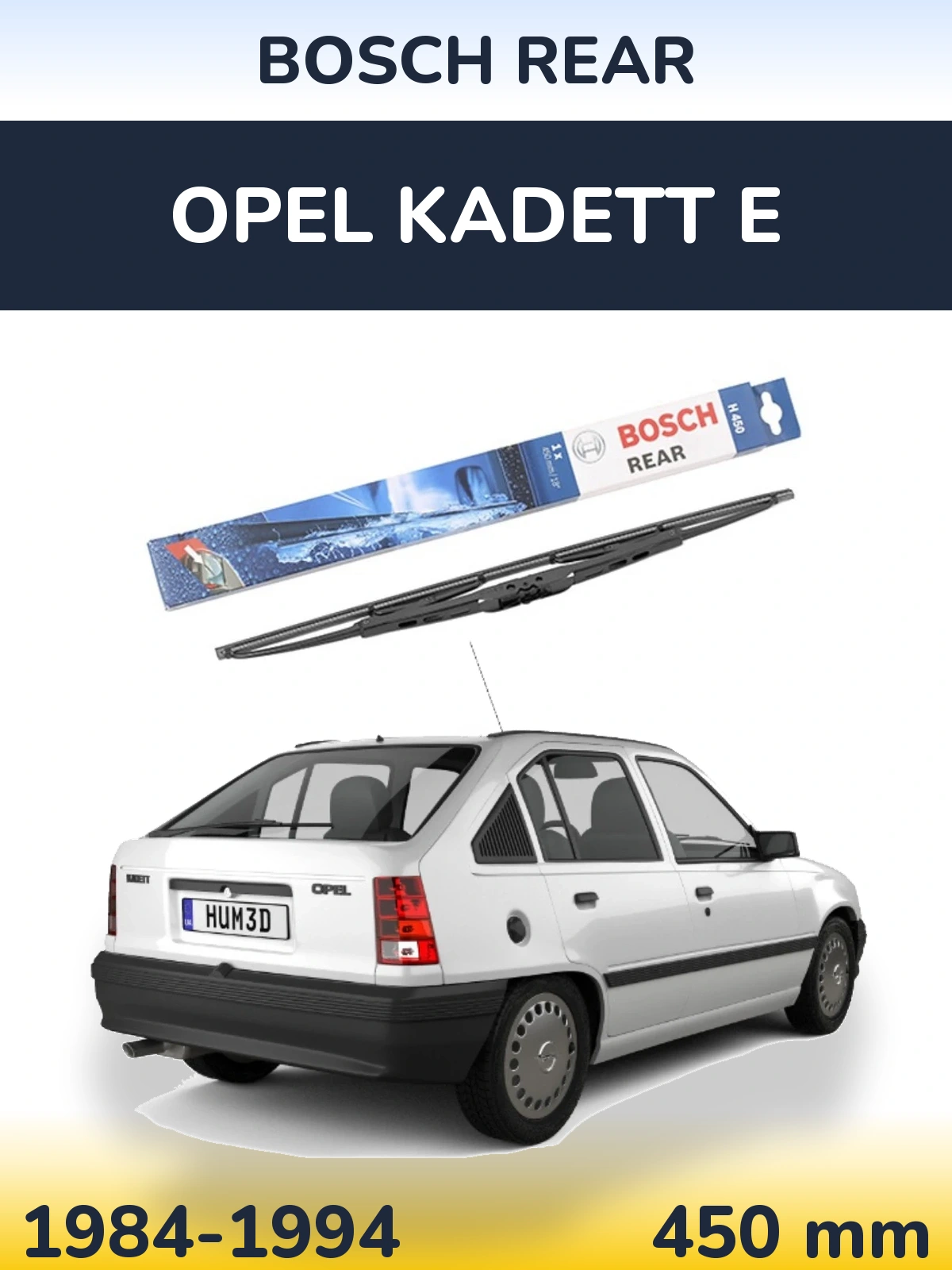Ștergătoare BOSCH Rear pentru Opel Kadett E