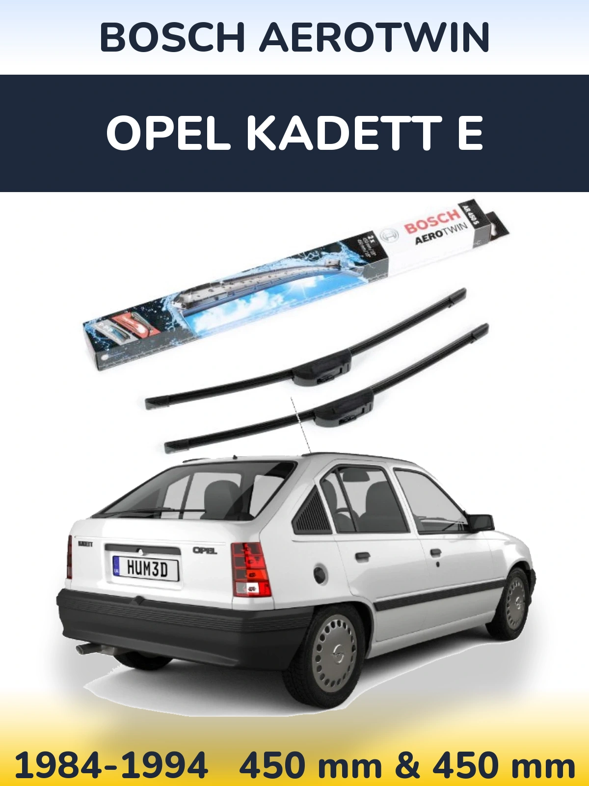 Ștergătoare BOSCH AeroTwin pentru Opel Kadett E