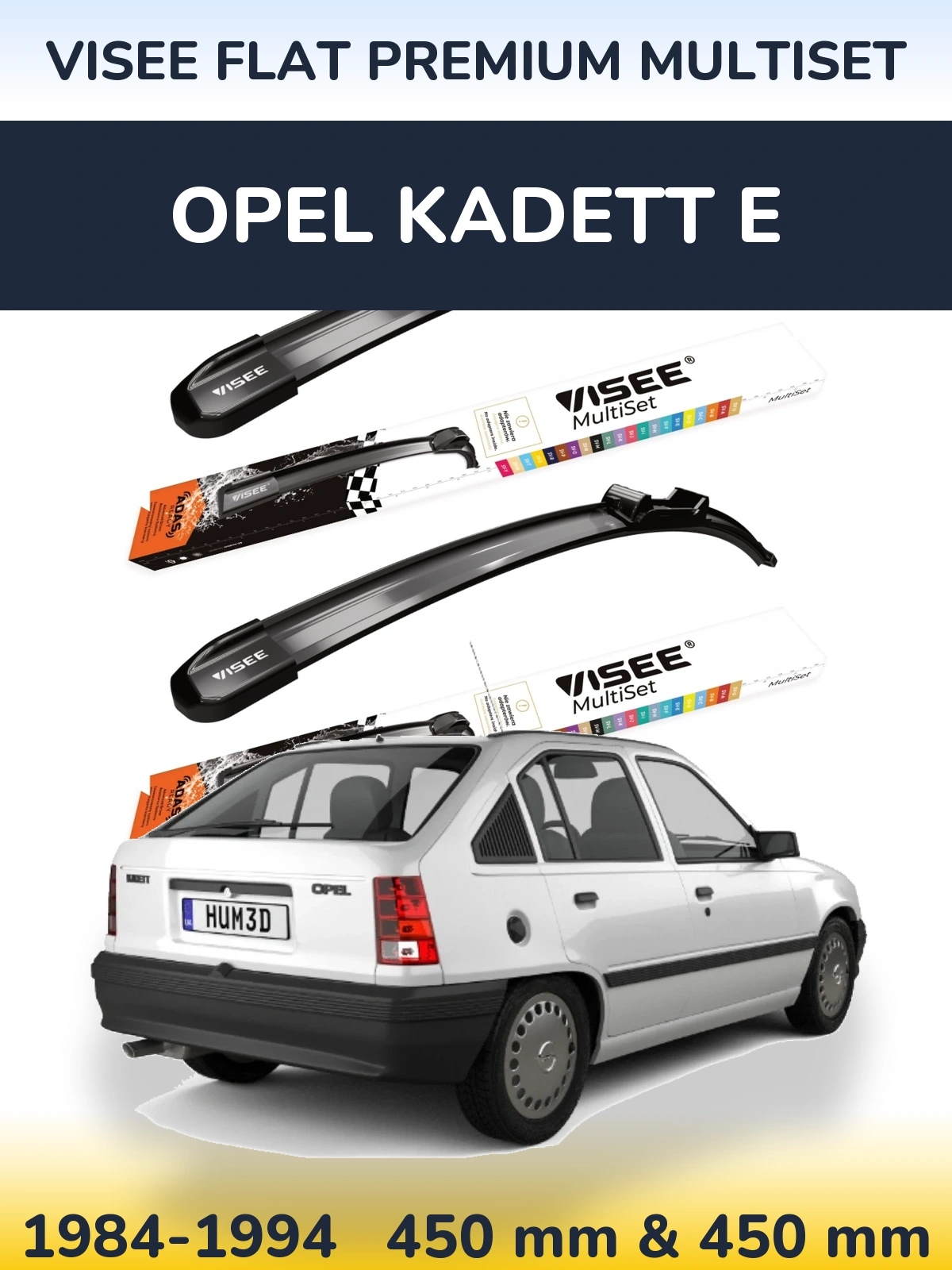 Ștergătoare VISEE FLAT PREMIUM MultiSet pentru Opel Kadett E