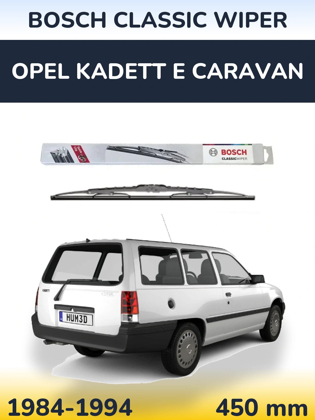 Ștergătoare BOSCH Classic Wiper pentru Opel Kadett E Caravan