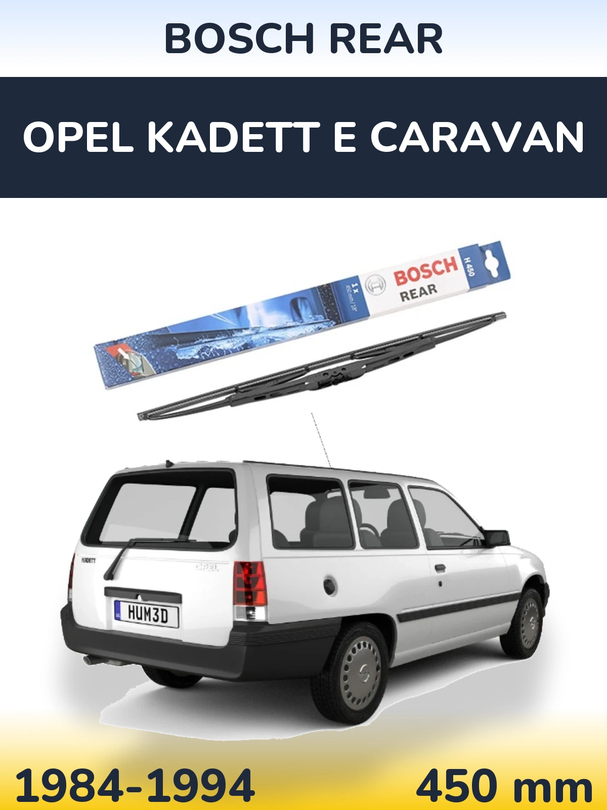 Ștergătoare BOSCH Rear pentru Opel Kadett E Caravan