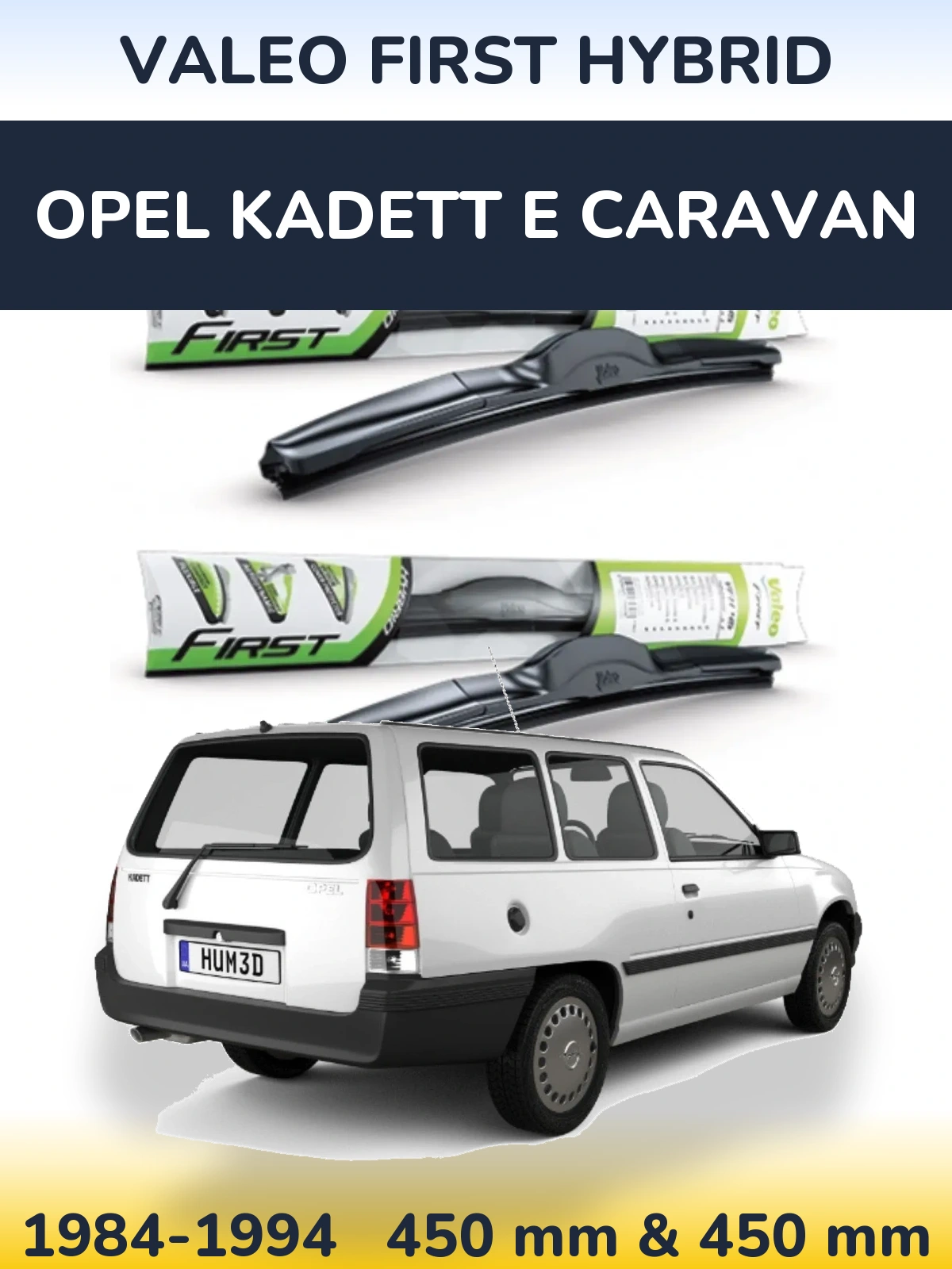 Ștergătoare Valeo First Hybrid pentru Opel Kadett E Caravan