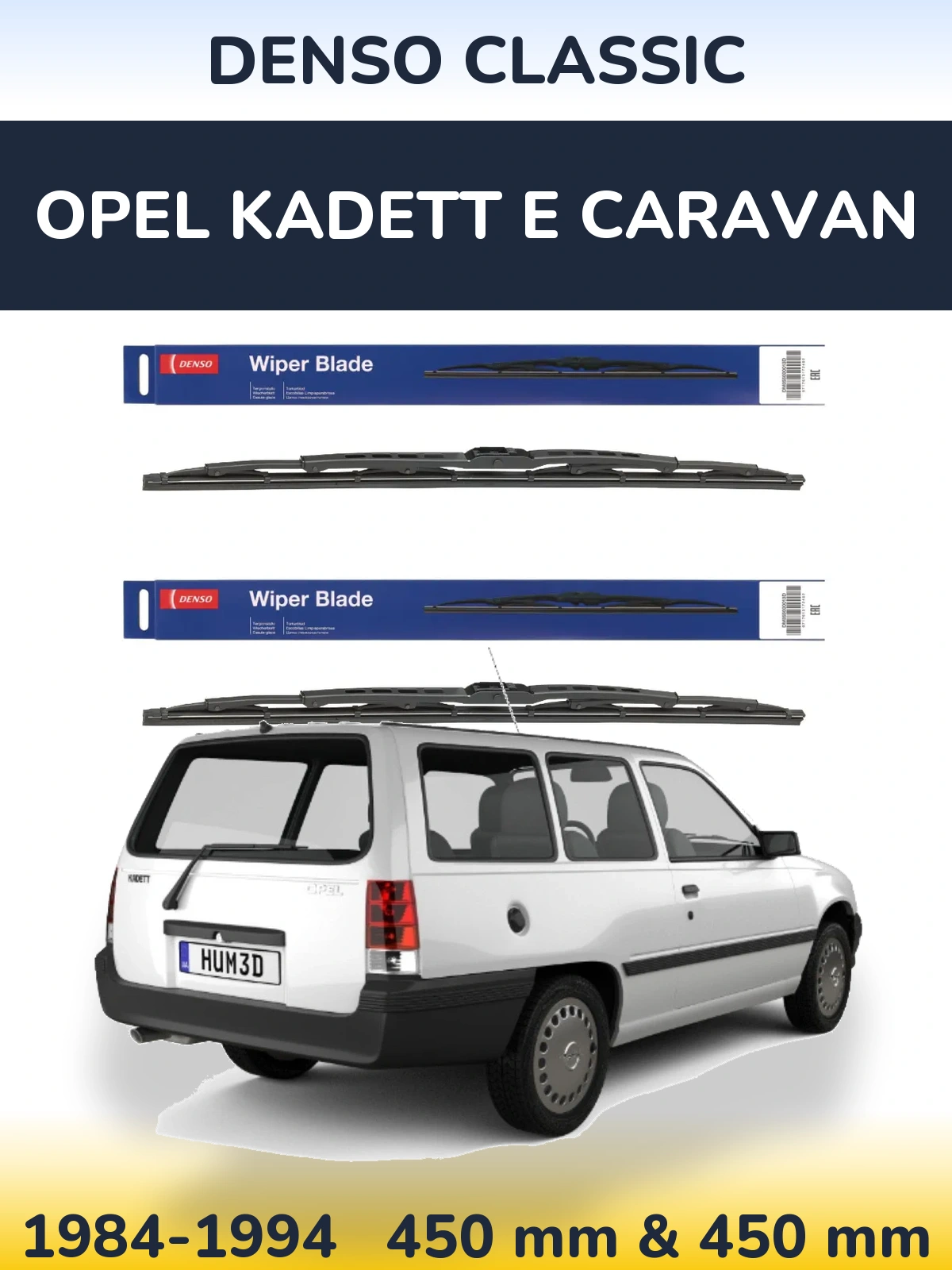 Ștergătoare Denso Classic pentru Opel Kadett E Caravan