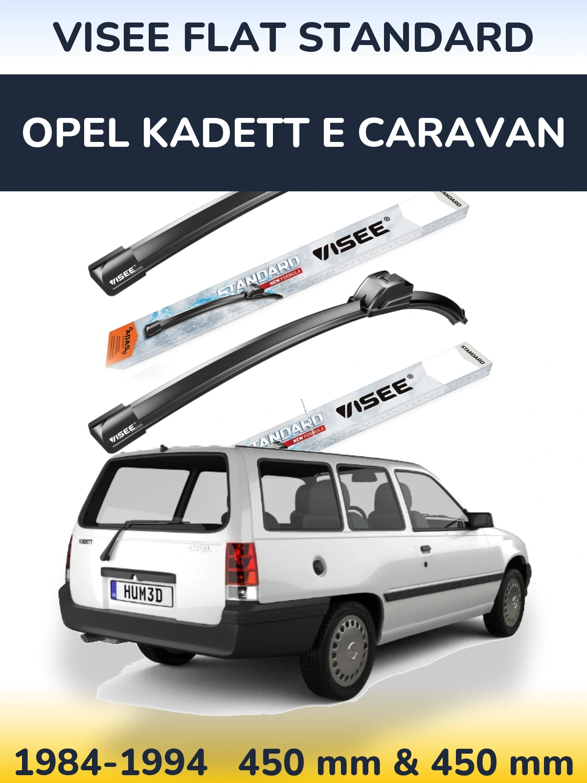 Ștergătoare VISEE FLAT STANDARD pentru Opel Kadett E Caravan