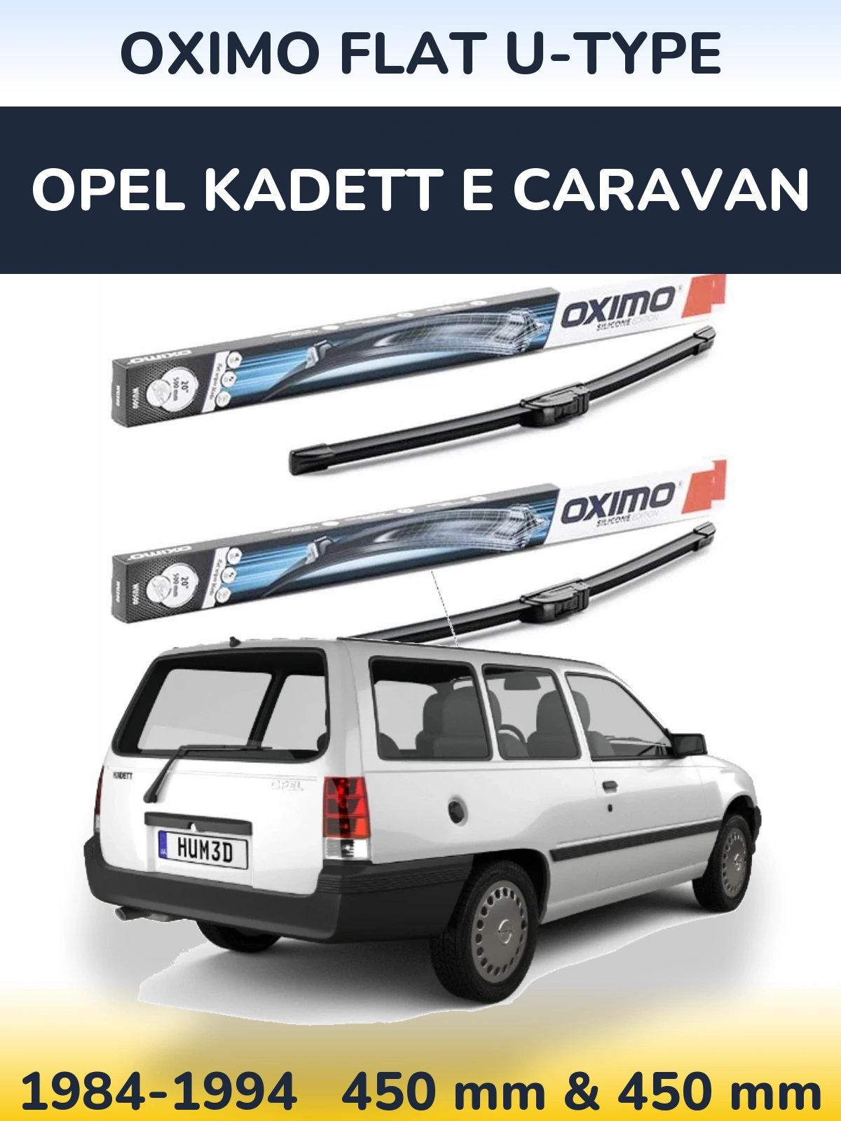 Ștergătoare Oximo Flat U-type pentru Opel Kadett E Caravan