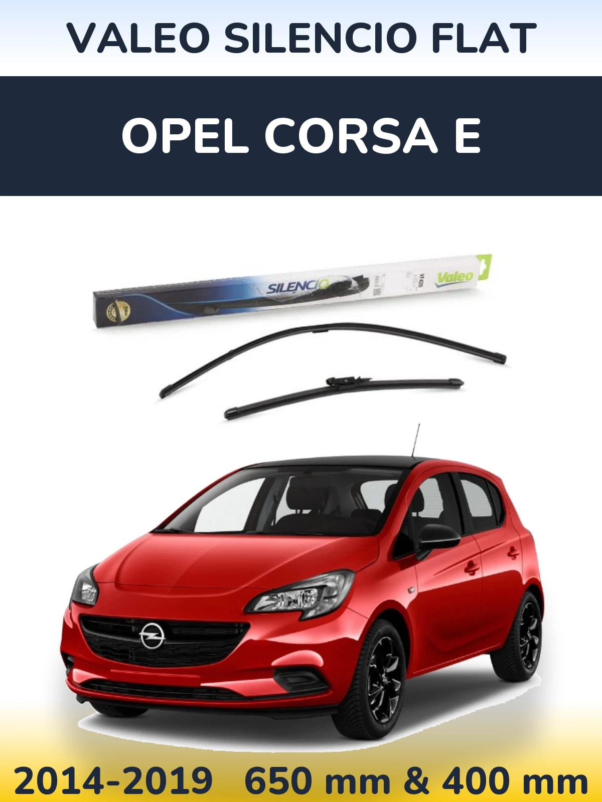 Ștergătoare Valeo Silencio Flat pentru Opel Corsa E