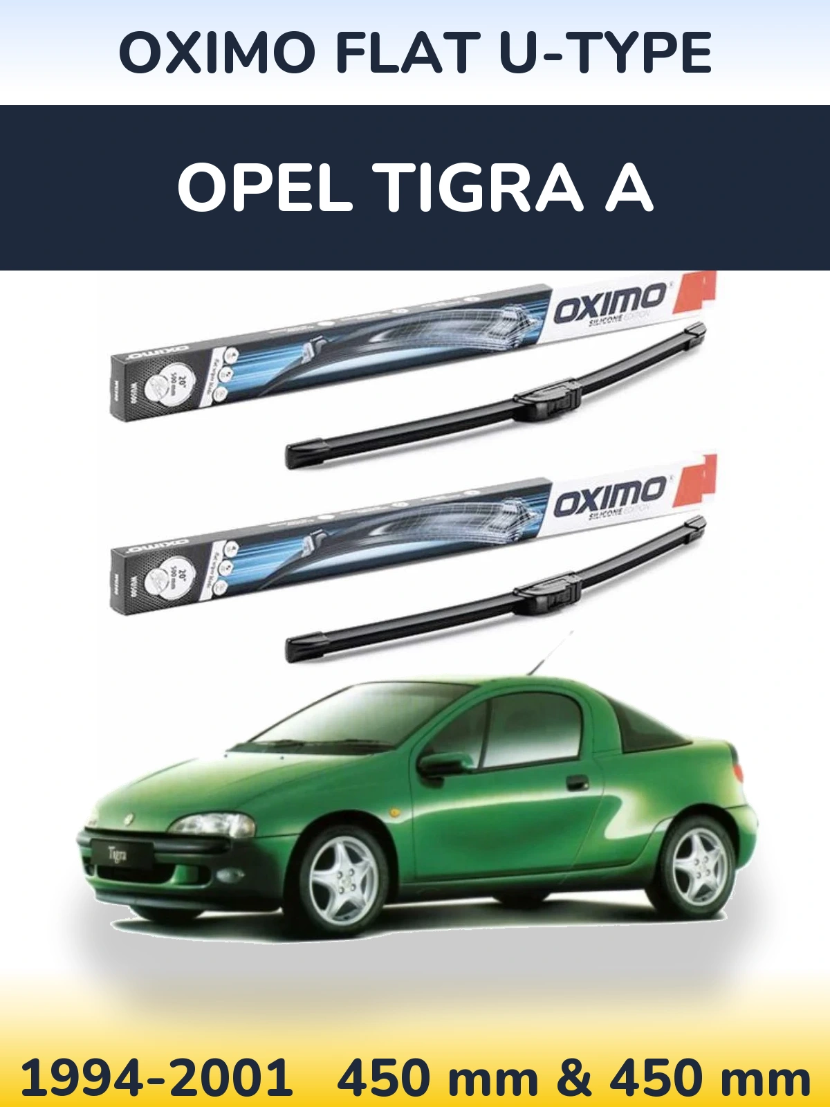 Ștergătoare Oximo Flat U-type pentru Opel Tigra A