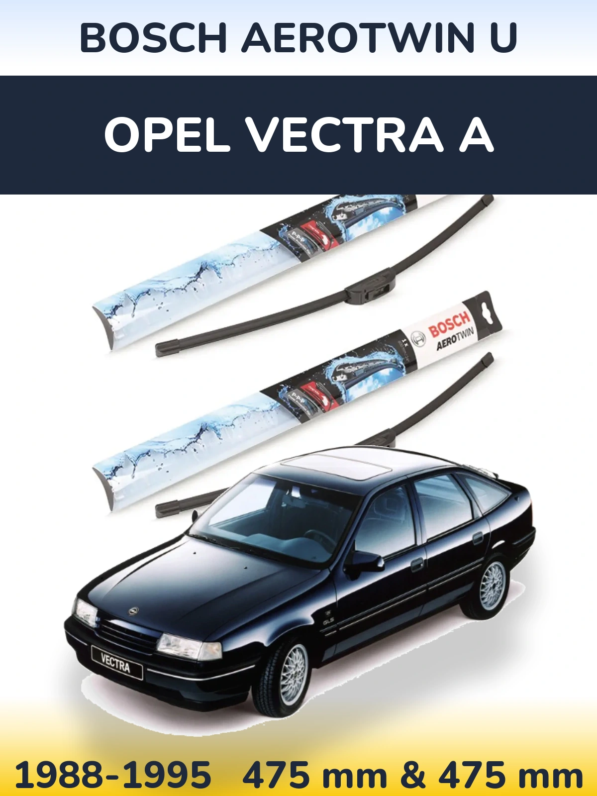 Ștergătoare BOSCH AeroTwin U pentru Opel Vectra A