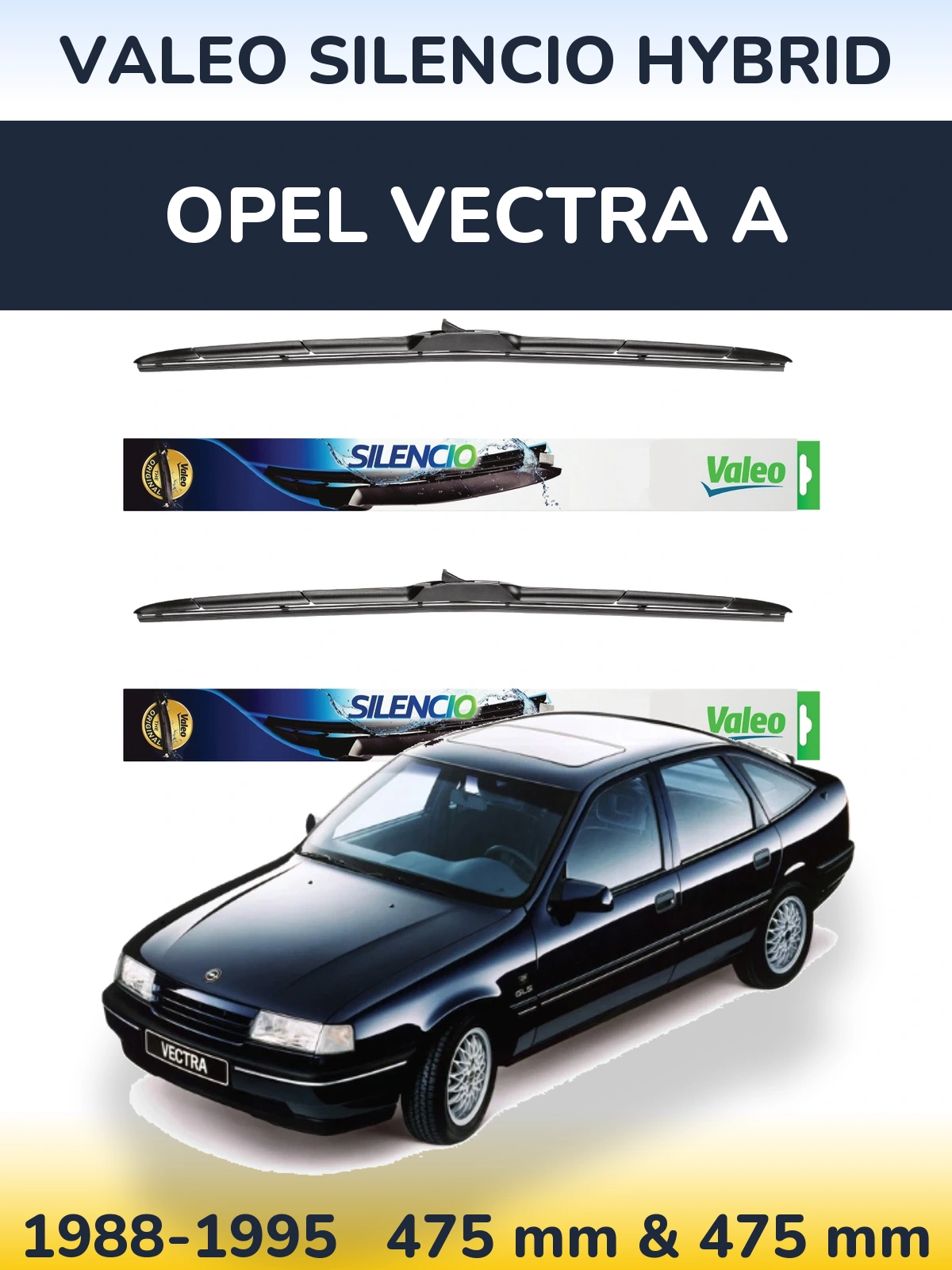 Ștergătoare Valeo Silencio Hybrid pentru Opel Vectra A